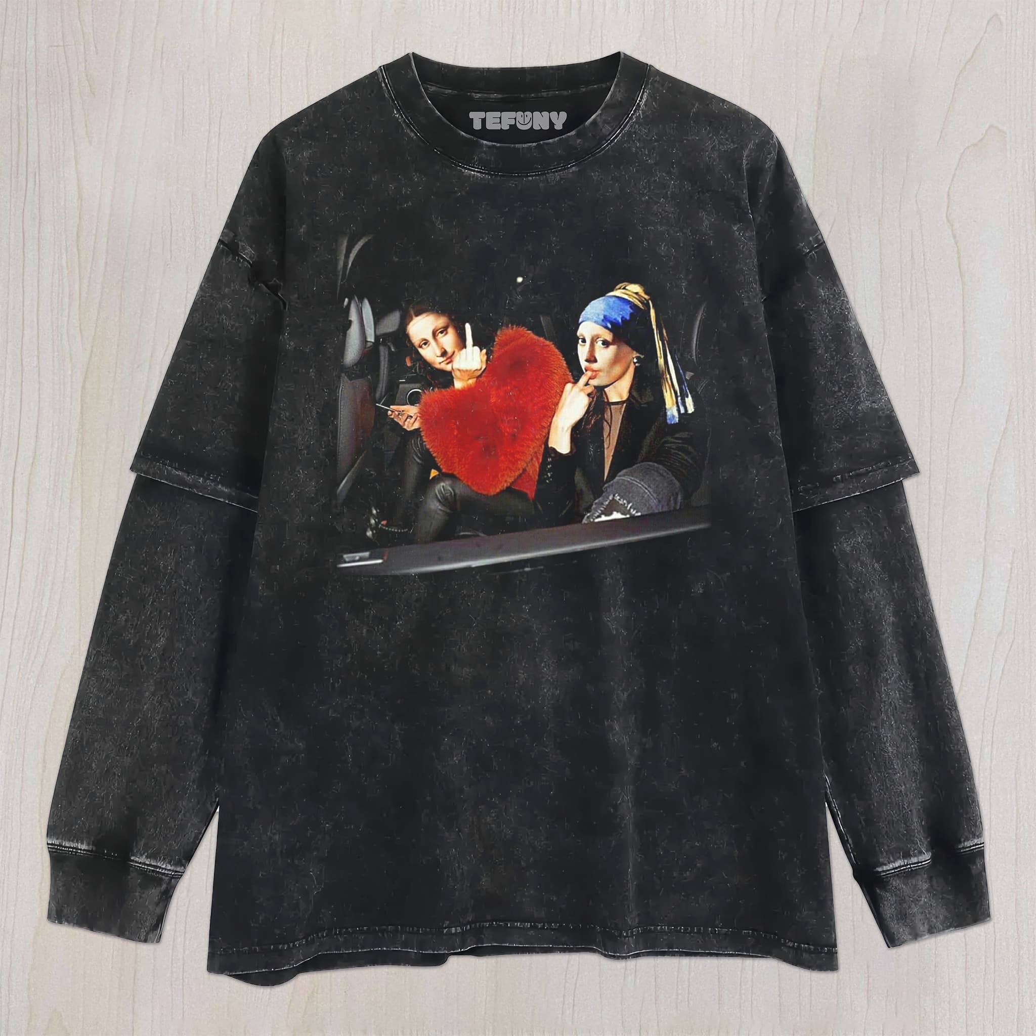 MONA LISA AND THE GIRL UNISEX TEE, TANK TOP, LAYERED LS, SWEATSHIRT & HOODIE