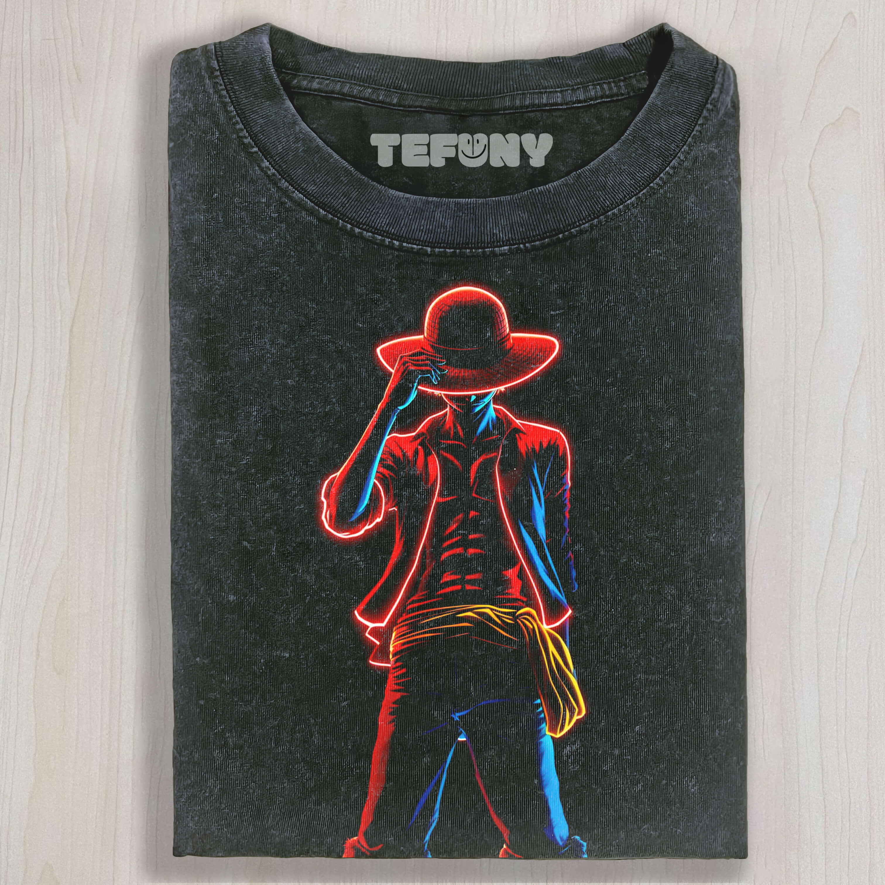 MONKEY D. LUFFY WITH RED GLOWING LINES T-SHIRT