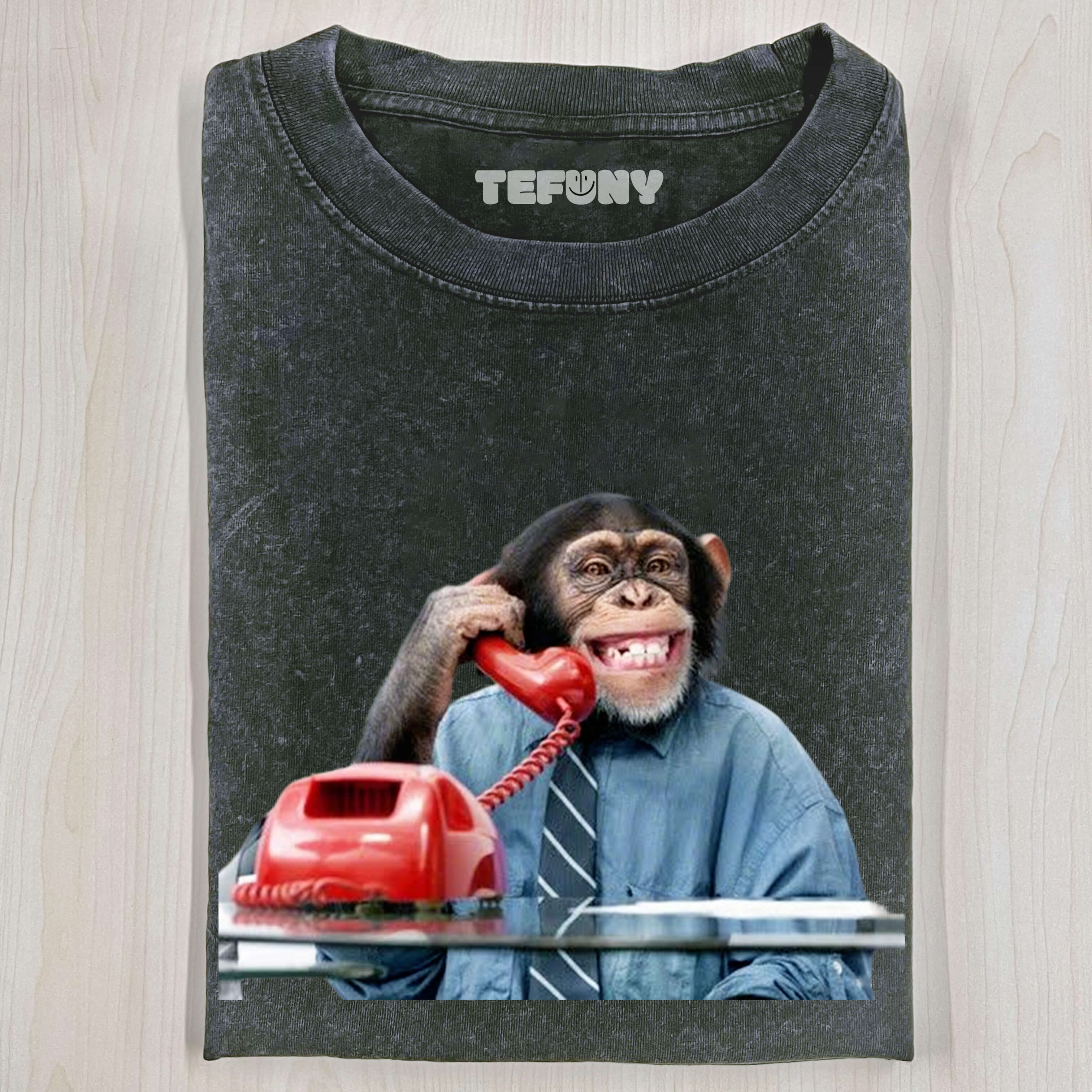 MONKEY ON THE PHONE T-SHIRT