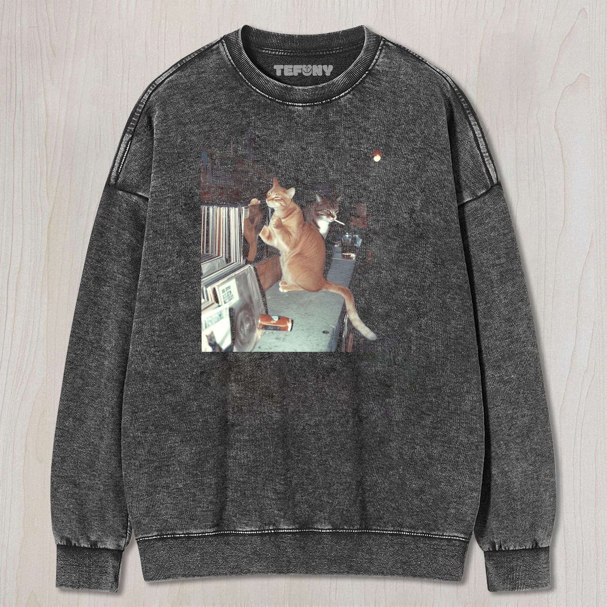 MUSIC CAT MEME UNISEX TEE, TANK TOP, LAYERED LS, SWEATSHIRT & HOODIE