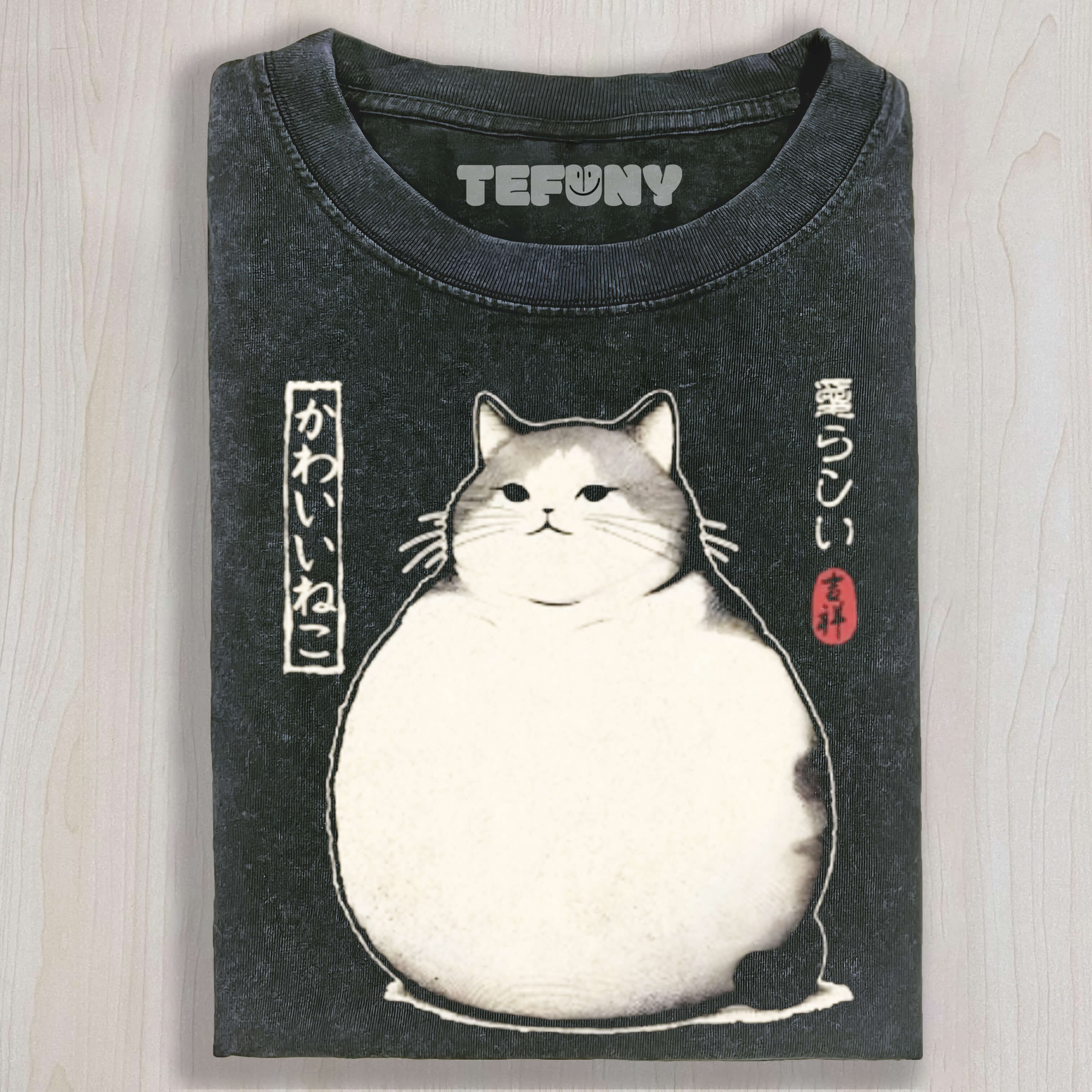 MATSUMOTO HOJICUTE FAT CAT VINTAGE WASHED TEE & SWEAT & HOOD