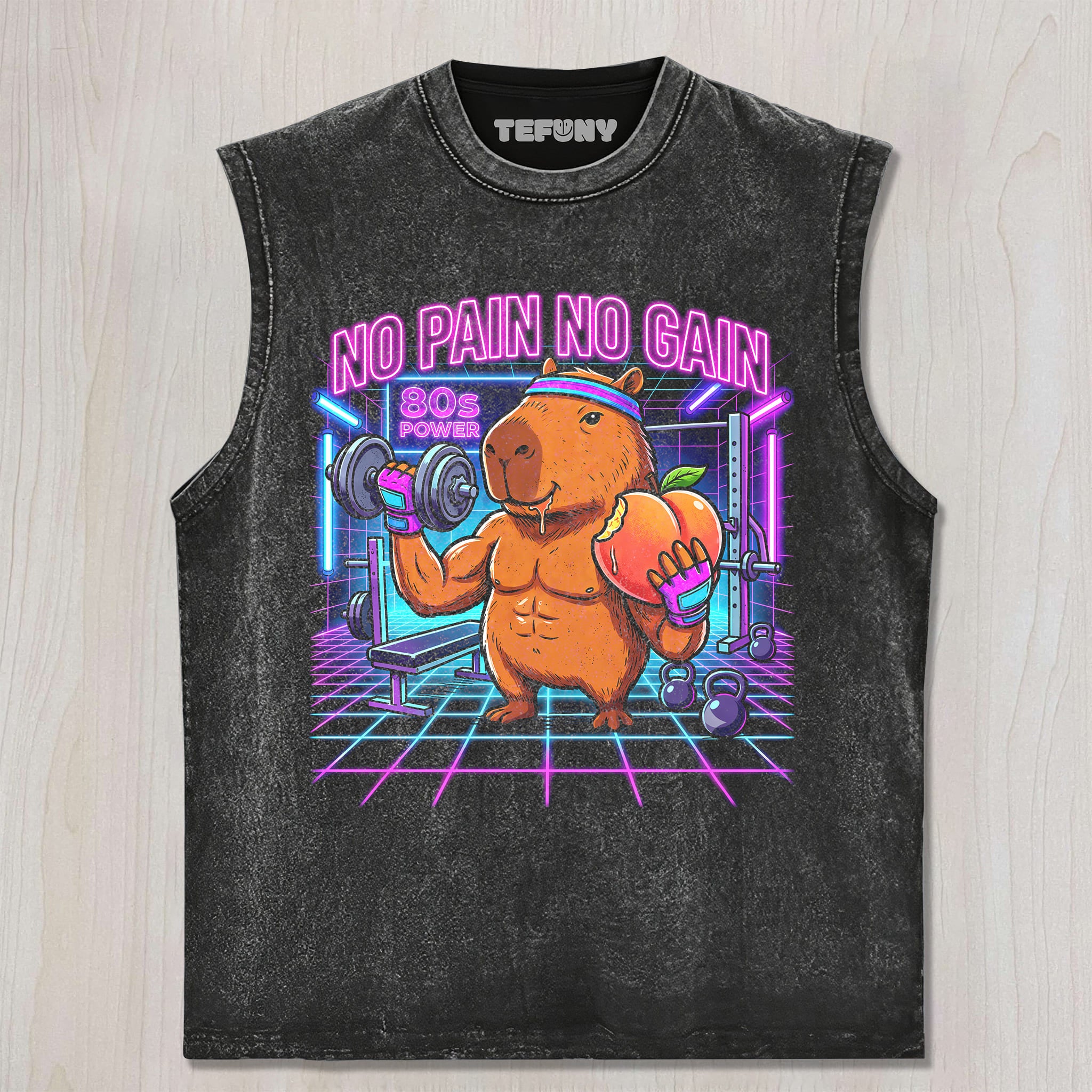 NO PAIN NO GAIN 80S UNISEX TEE, TANK TOP, LAYERED LS, SWEATSHIRT & HOODIE