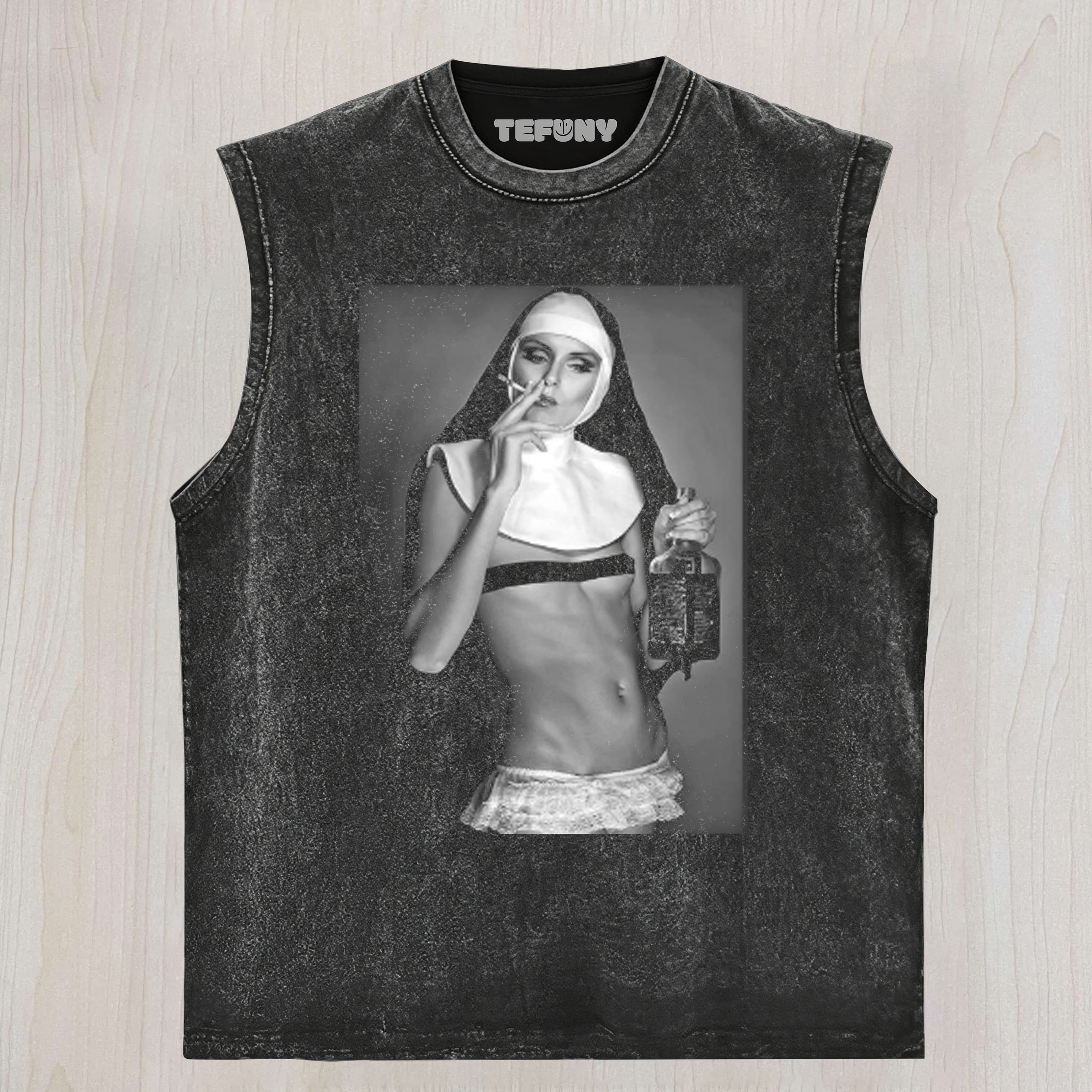 NUN SMOKING UNISEX TEE, TANK TOP, LAYERED LS, SWEATSHIRT & HOODIE