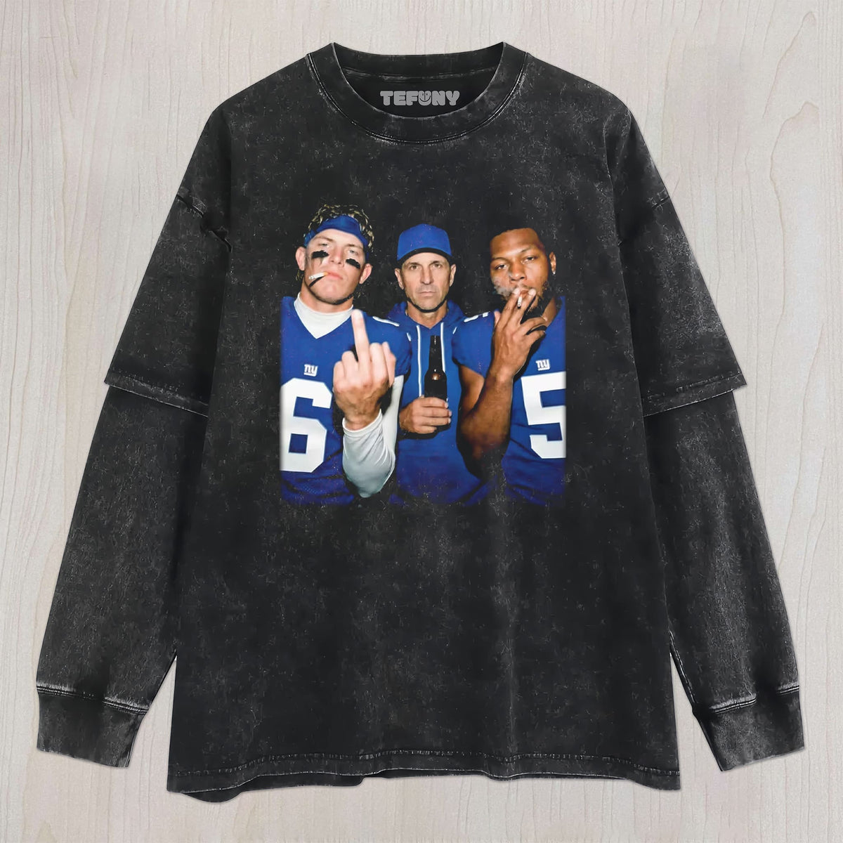 OHN HARBAUGH & JD6 & KT5 GIANTS FOOTBALL TEE UNISEX TEE, TANK TOP, LAYERED LS, SWEATSHIRT & HOODIE