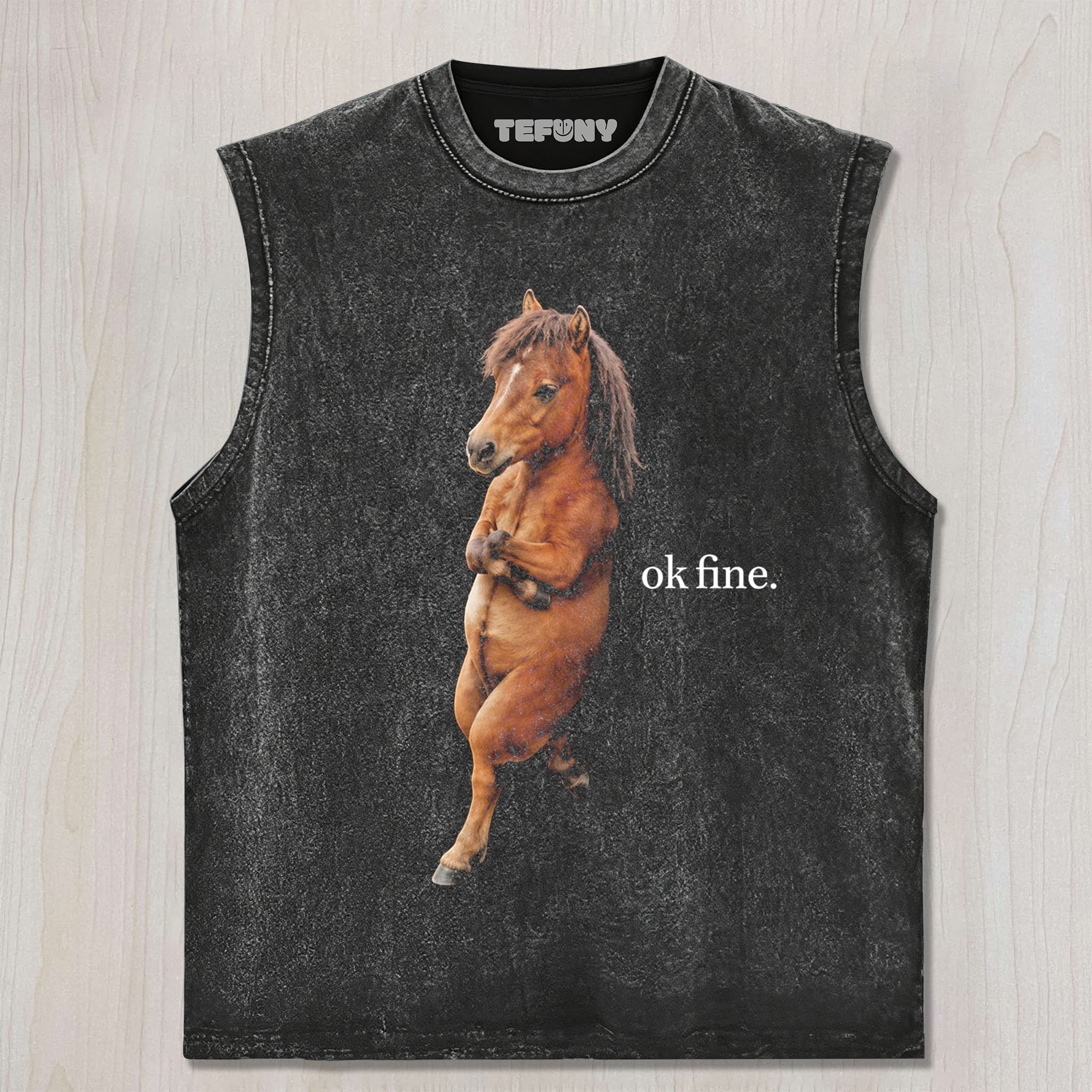 OK FINE HORSE MEME UNISEX TEE, TANK TOP, LAYERED LS, SWEATSHIRT & HOODIE