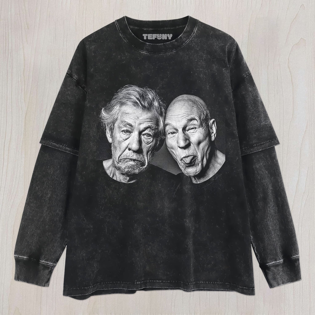 PATRICK STEWART & IAN MCKELLEN UNISEX TEE, TANK TOP, LAYERED LS, SWEATSHIRT & HOODIE