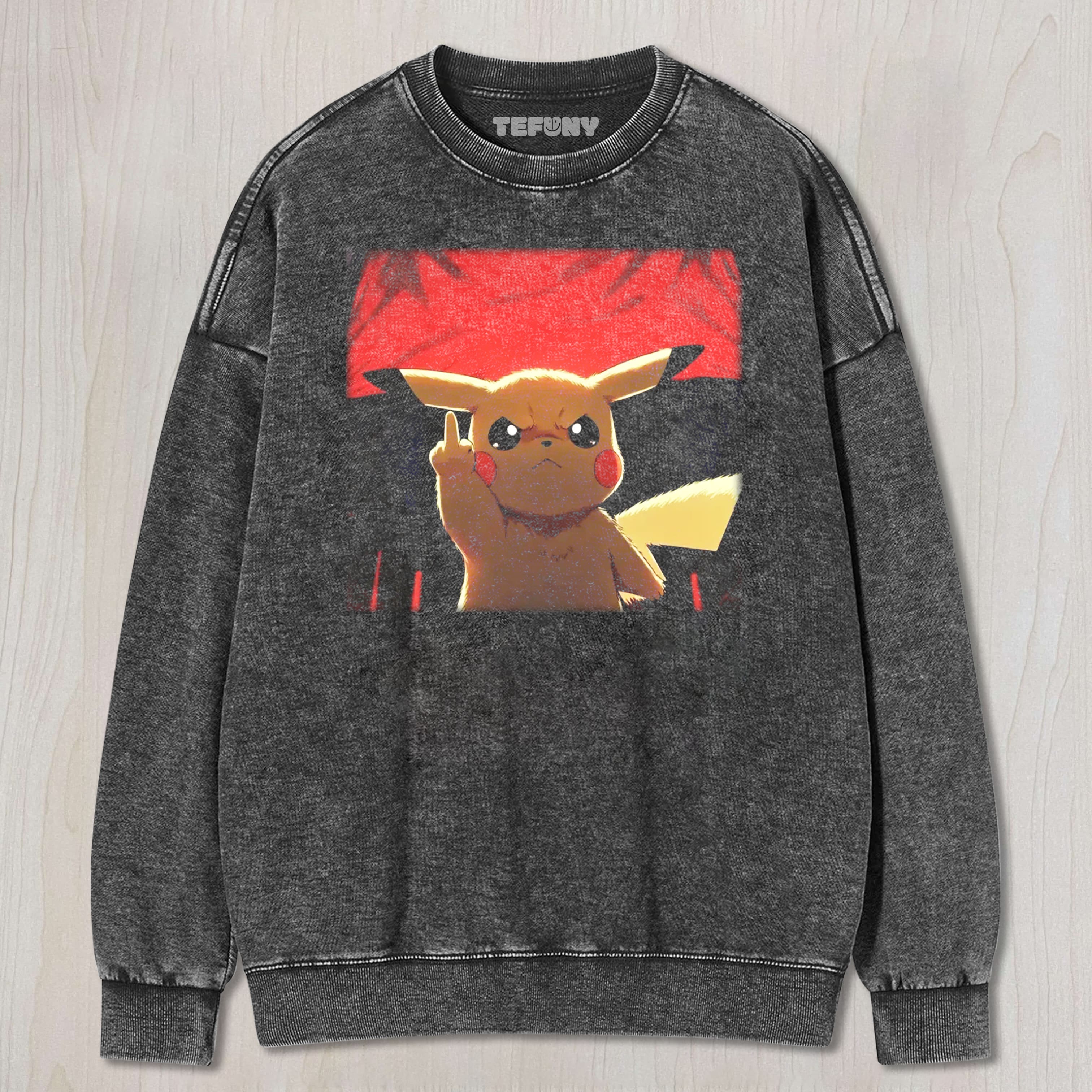 PIKACHU GIVES THE MIDDLE FINGER TEE & SWEAT & HOOD