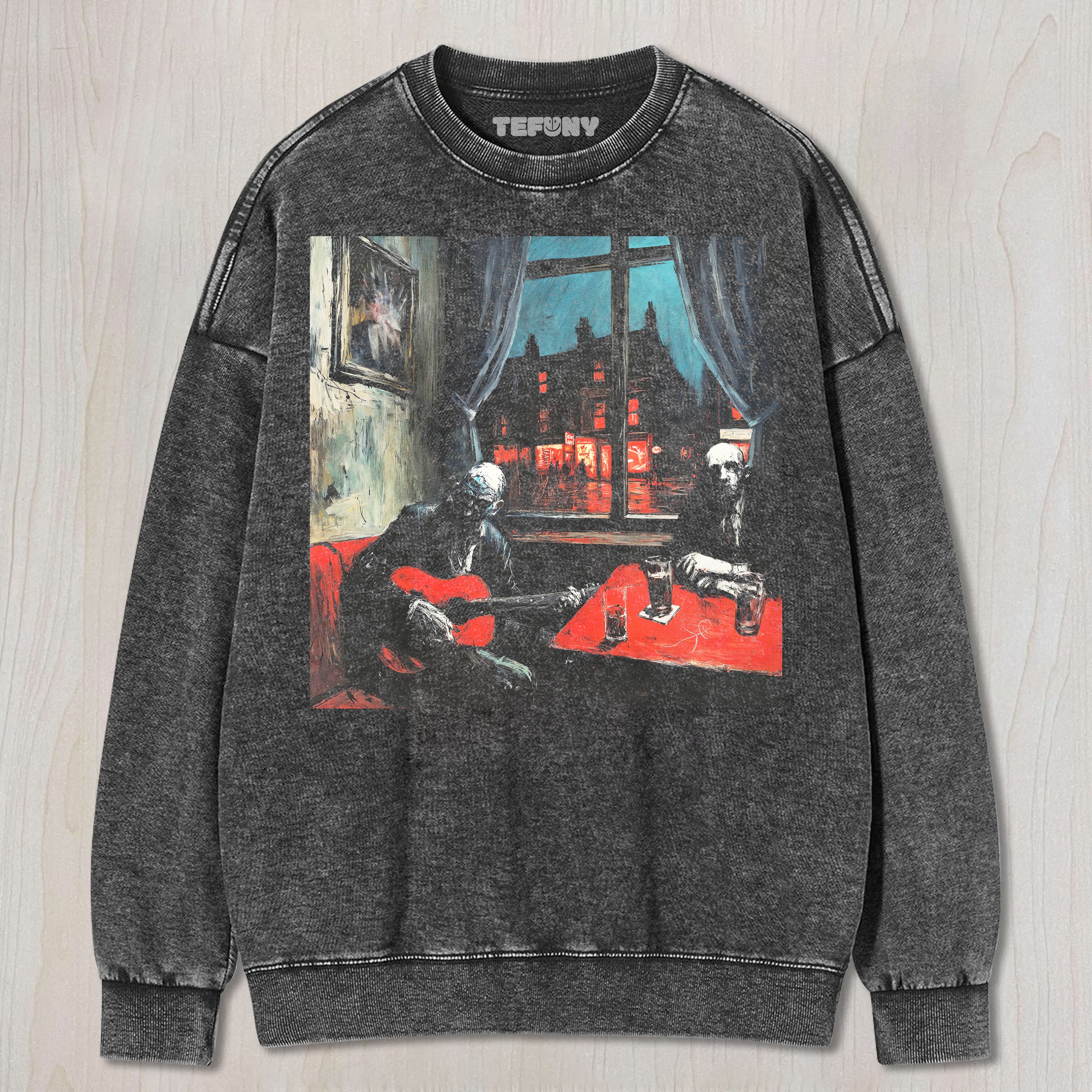 PLAYING GUITAR IN THE BAR T-SHIRT