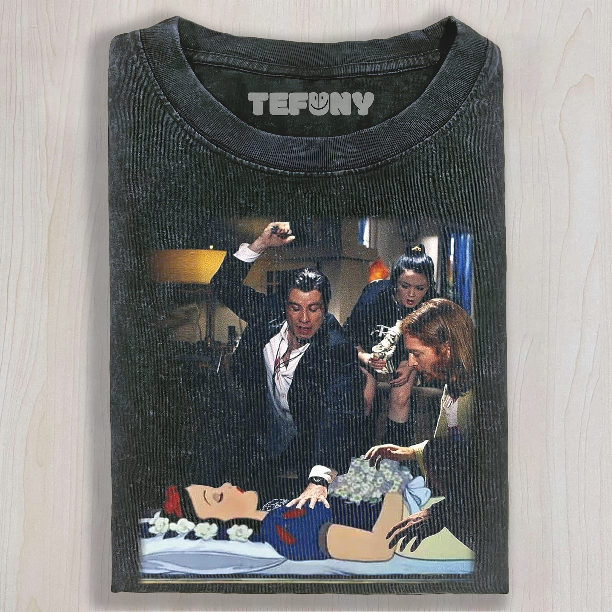 PULP FICTION AND SNOW WHITE UNISEX TEE, TANK TOP, LAYERED LS, SWEATSHIRT & HOODIE