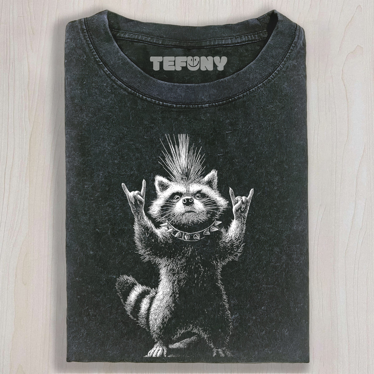 PUNK RACCOON ROCK AND ROLL UNISEX TEE, TANK TOP, LAYERED LS, SWEATSHIRT & HOODIE