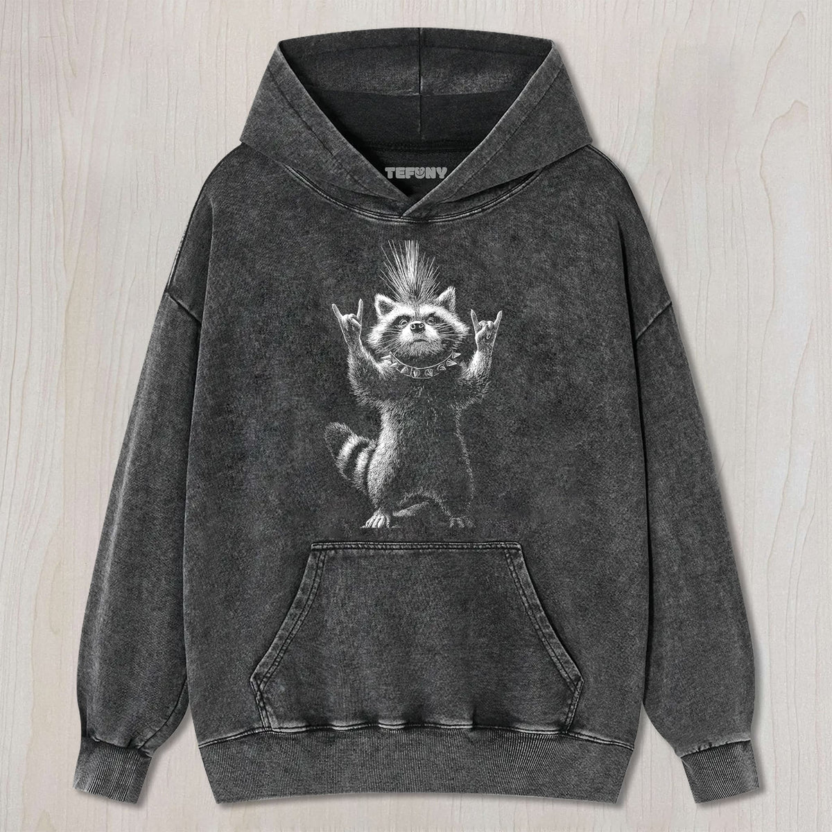 PUNK RACCOON ROCK AND ROLL UNISEX TEE, TANK TOP, LAYERED LS, SWEATSHIRT & HOODIE