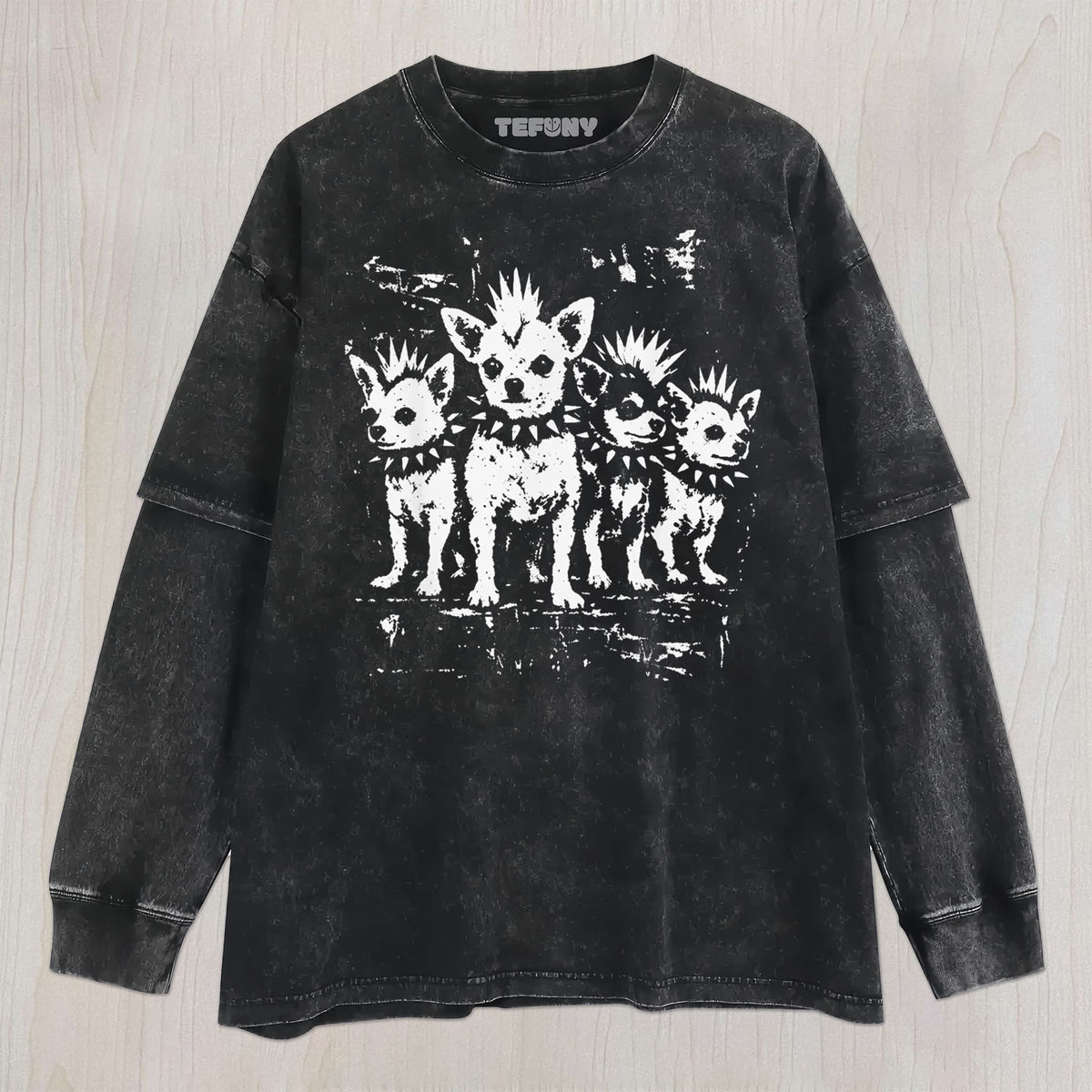 PUNK ROCK CHIHUAHUA GRAPHIC V3 T-SHIRT UNISEX TEE, TANK TOP, LAYERED LS, SWEATSHIRT & HOODIE