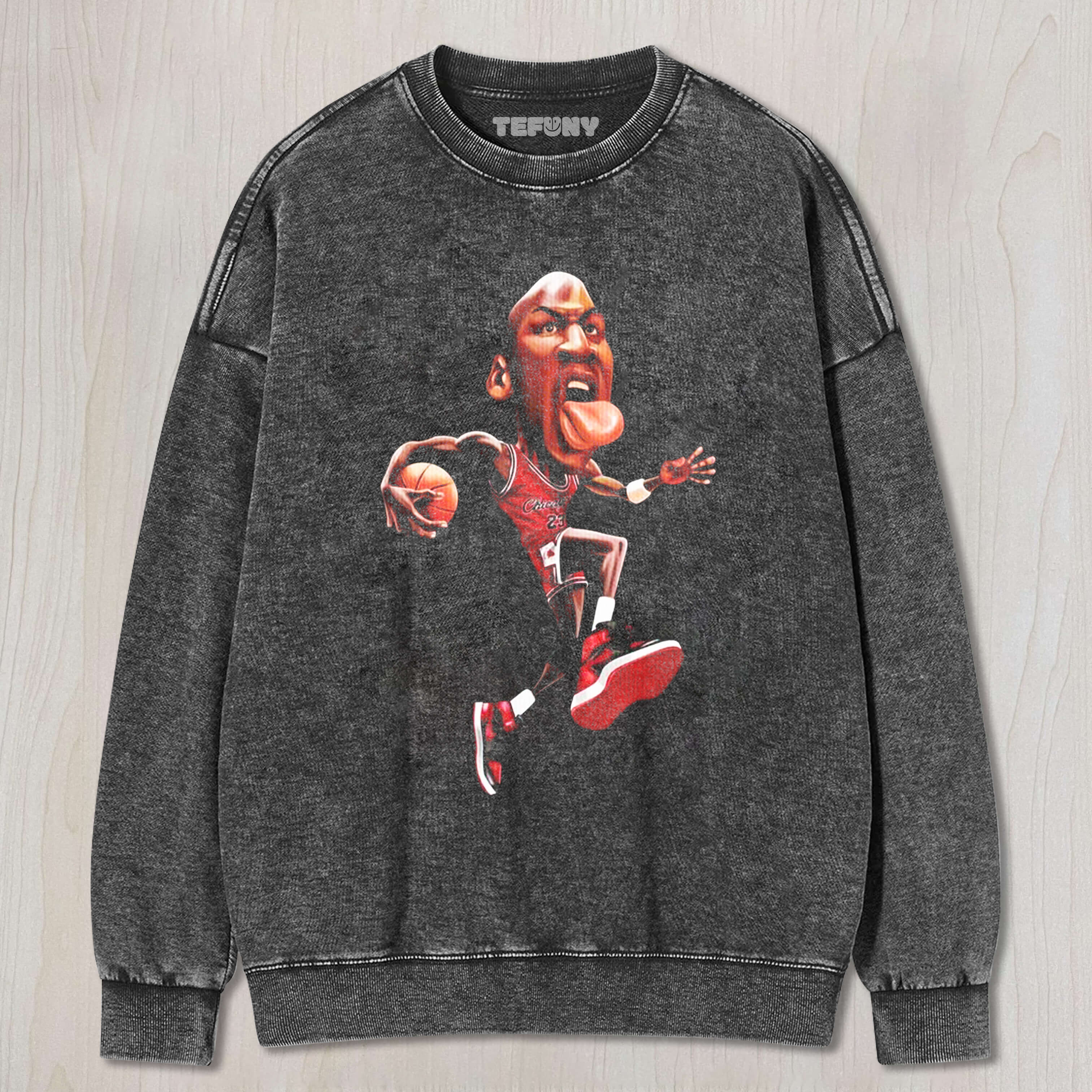 Q-VERSION BIG-HEADED MICHAEL JORDAN T-SHIRT