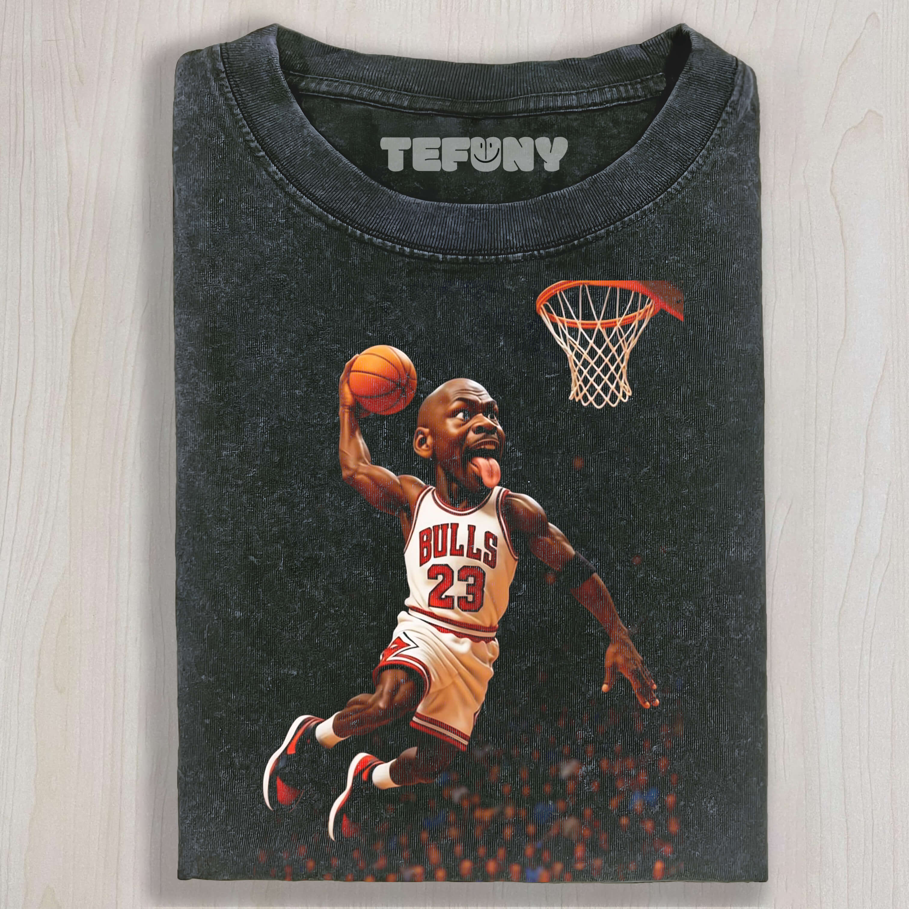 Q-VERSION BIG-HEADED MICHAEL JORDAN T-SHIRT V1