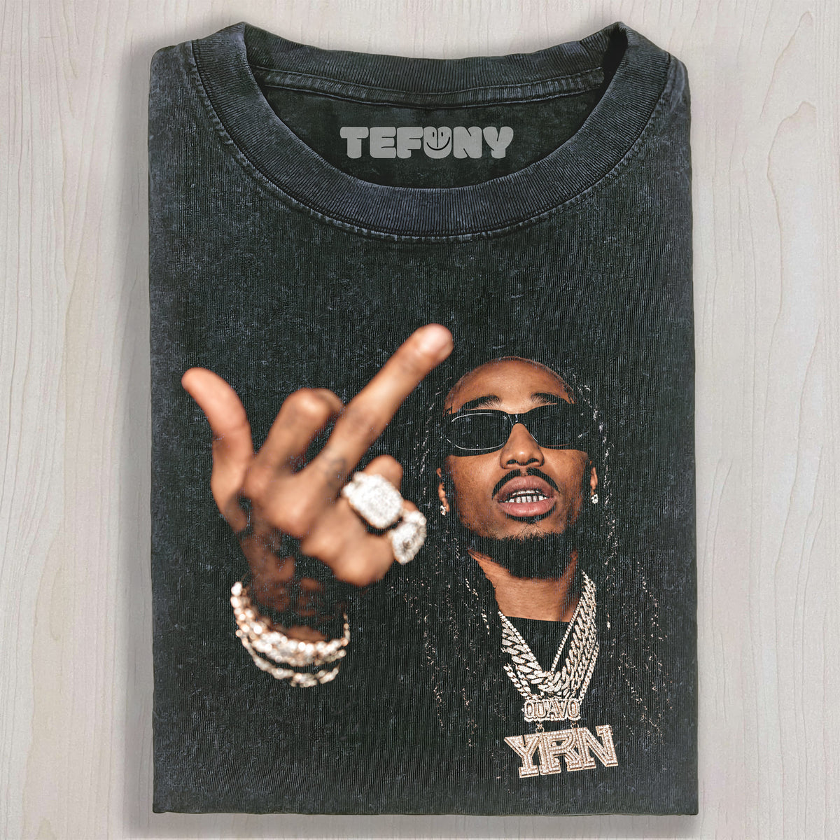 QUAVO MIDDLE FINGER UNISEX TEE, TANK TOP, LAYERED LS, SWEATSHIRT & HOODIE