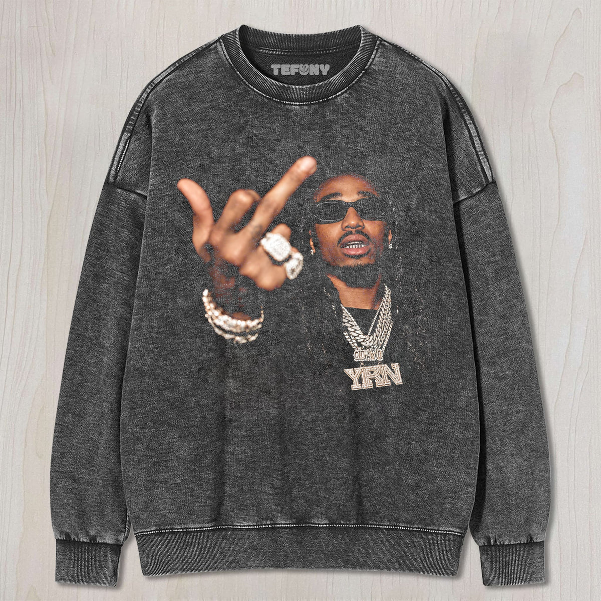 QUAVO MIDDLE FINGER UNISEX TEE, TANK TOP, LAYERED LS, SWEATSHIRT & HOODIE