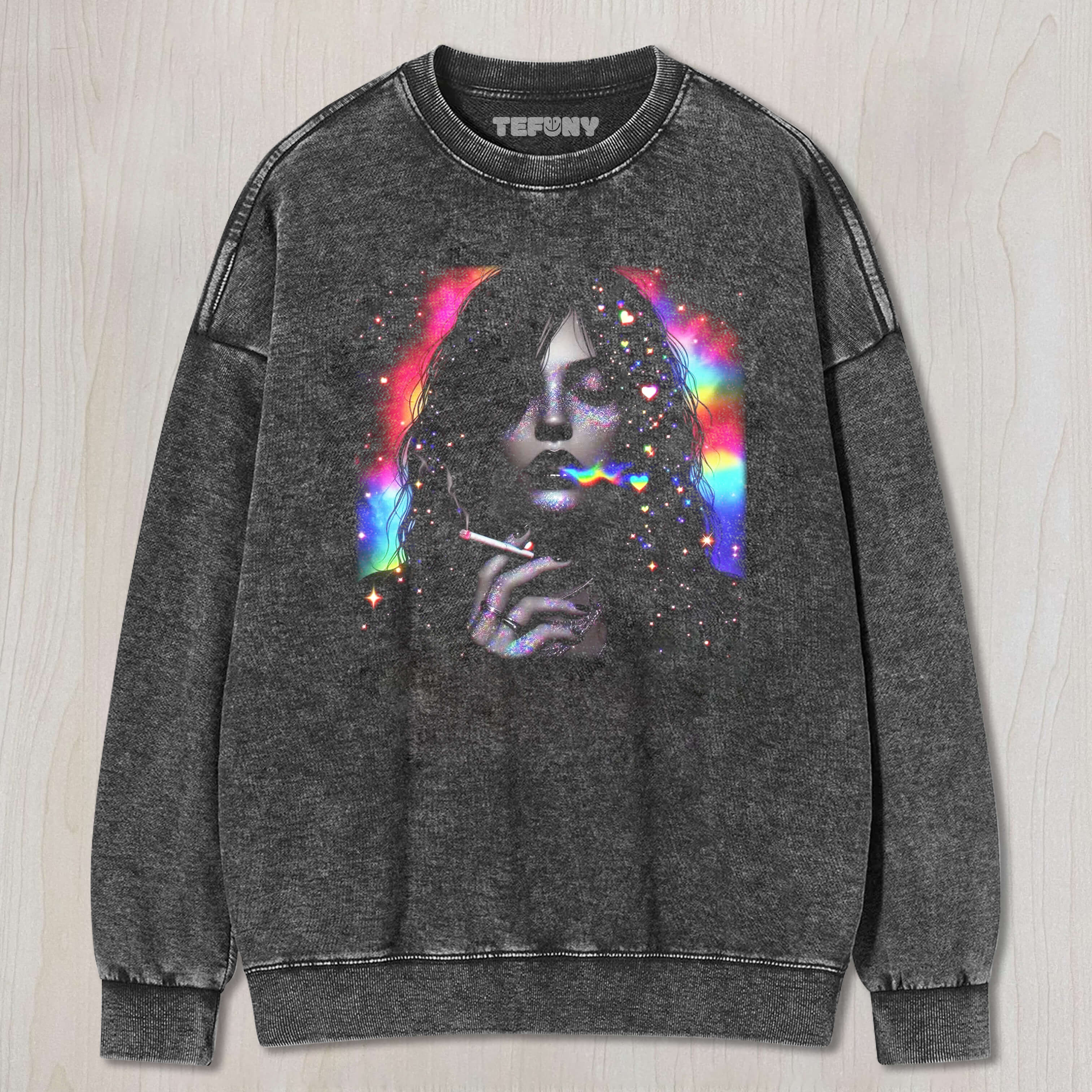 RAINBOW WOMAN SMOKING TEE & SWEAT & HOOD