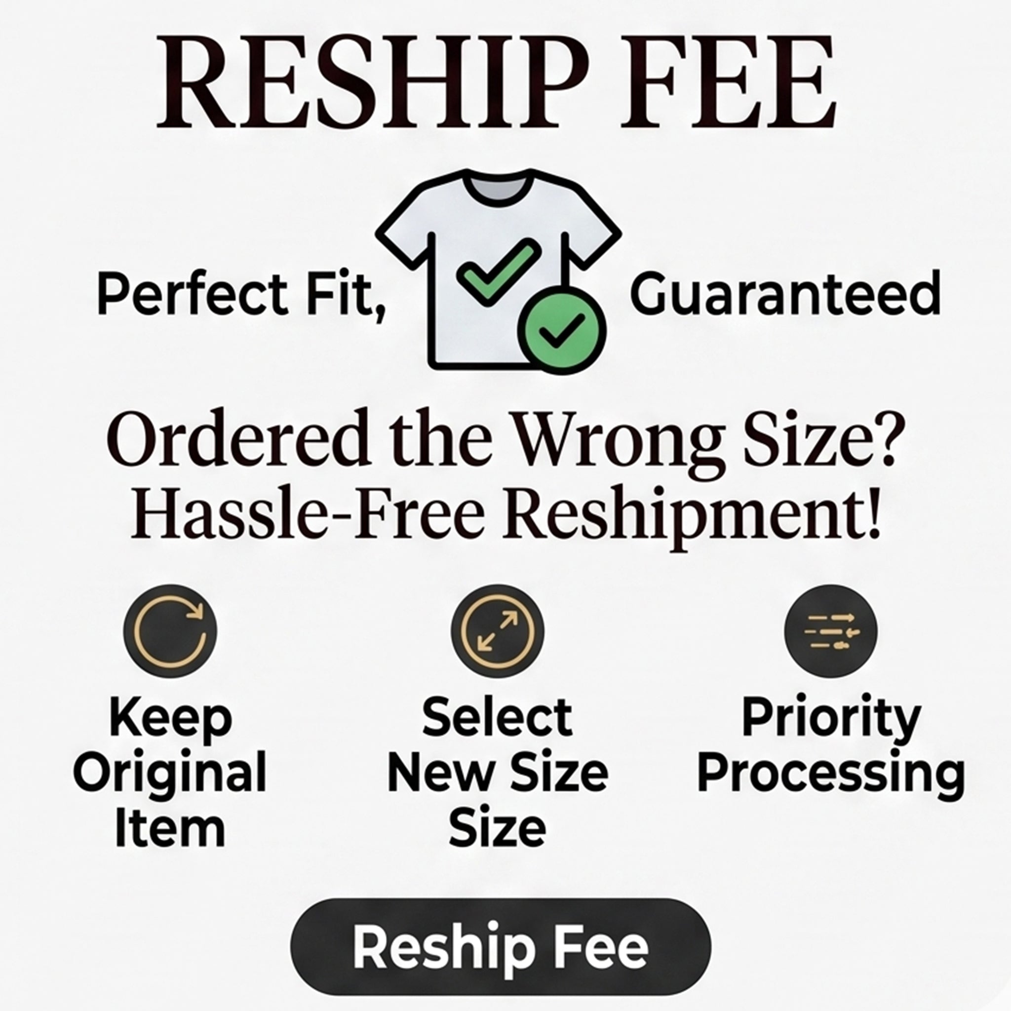 RESHIP FEE