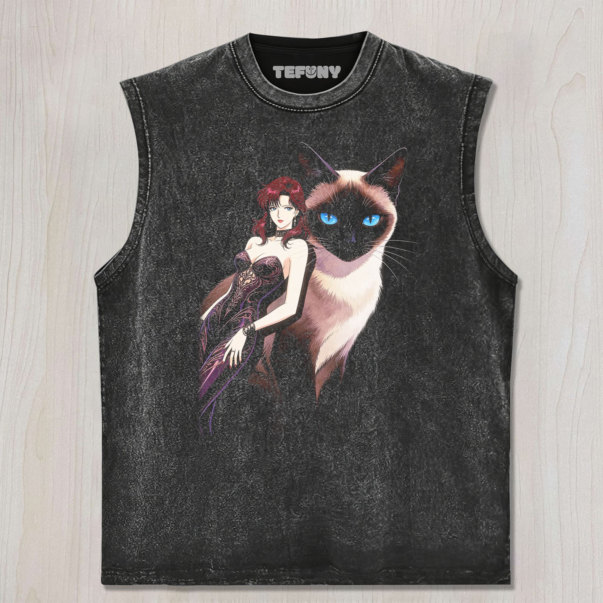 RETRO 90S GIRL AND CAT V1 UNISEX TEE, TANK TOP, LAYERED LS, SWEATSHIRT & HOODIE