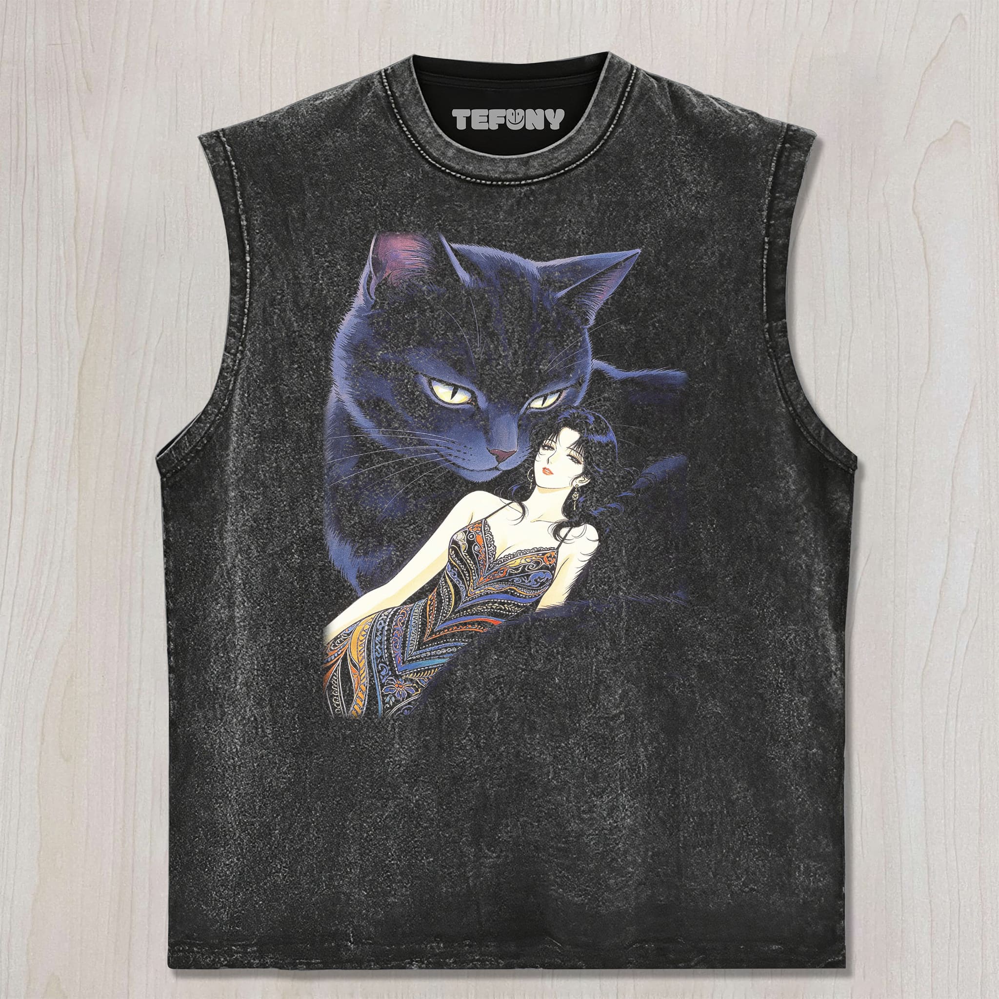 RETRO 90S GIRL AND CAT V4 UNISEX TEE, TANK TOP, LAYERED LS, SWEATSHIRT & HOODIE