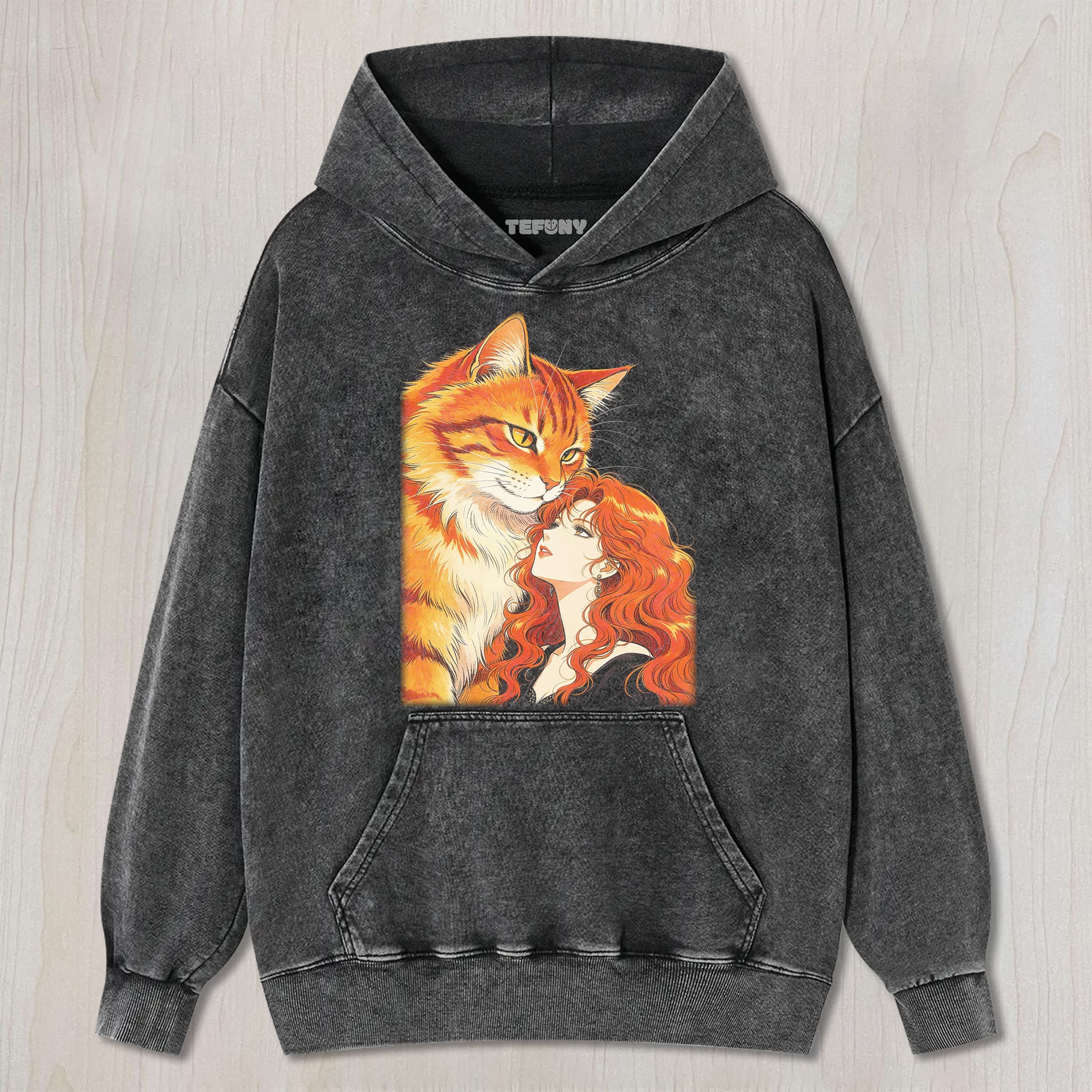 RETRO 90S GIRL AND CAT V6 UNISEX TEE, TANK TOP, LAYERED LS, SWEATSHIRT & HOODIE