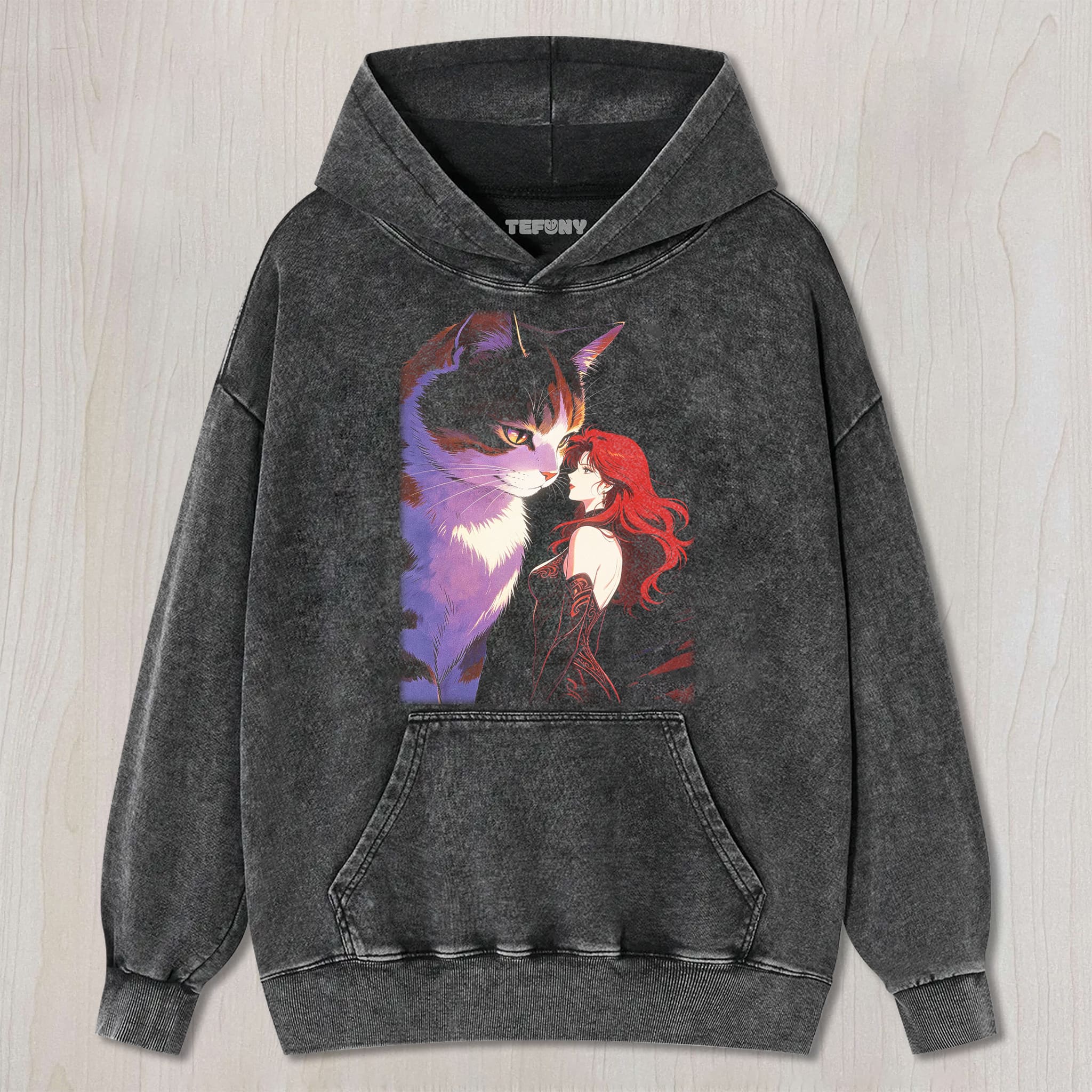 RETRO 90S GIRL AND CAT V7 UNISEX TEE, TANK TOP, LAYERED LS, SWEATSHIRT & HOODIE