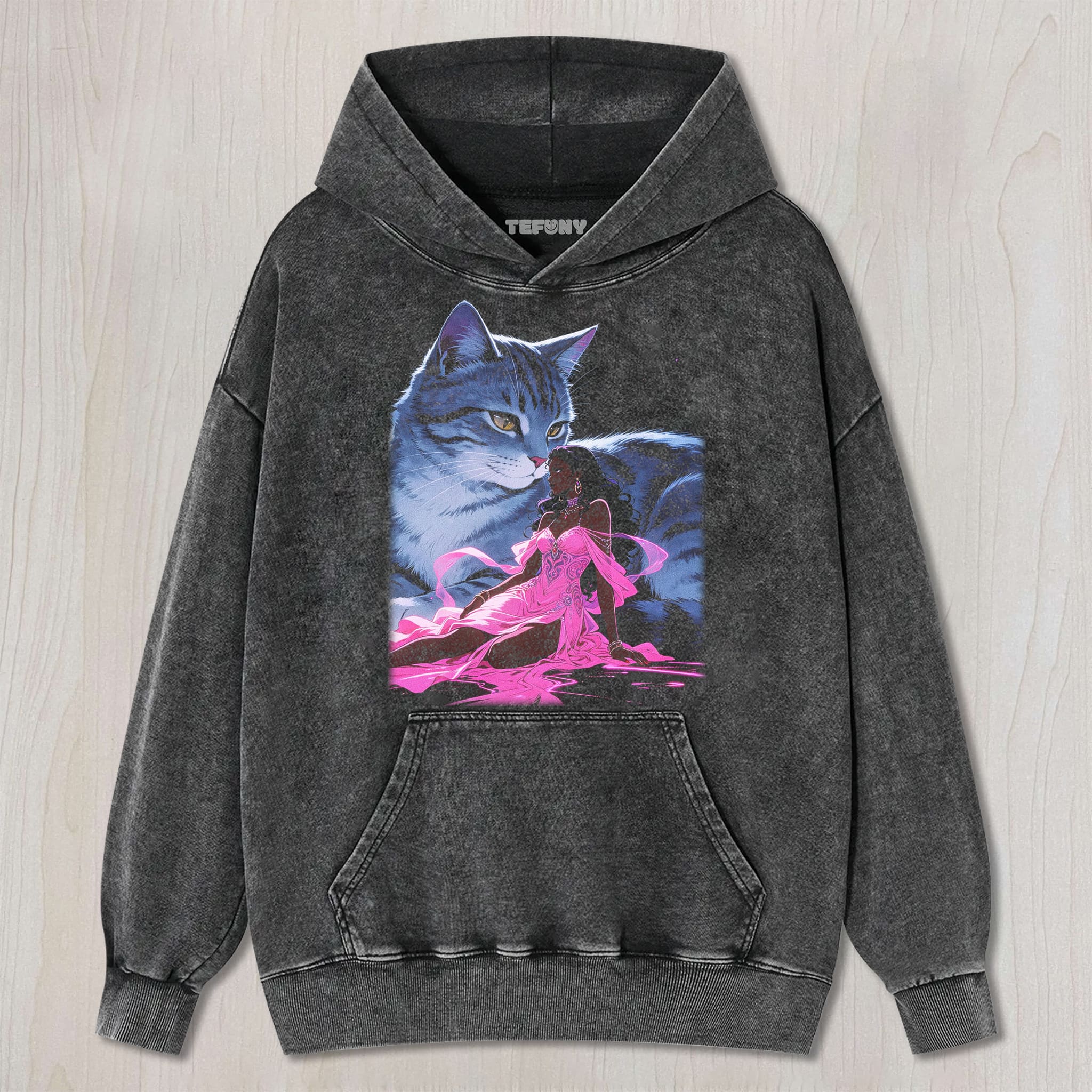 RETRO 90S GIRL AND CAT V8 UNISEX TEE, TANK TOP, LAYERED LS, SWEATSHIRT & HOODIE