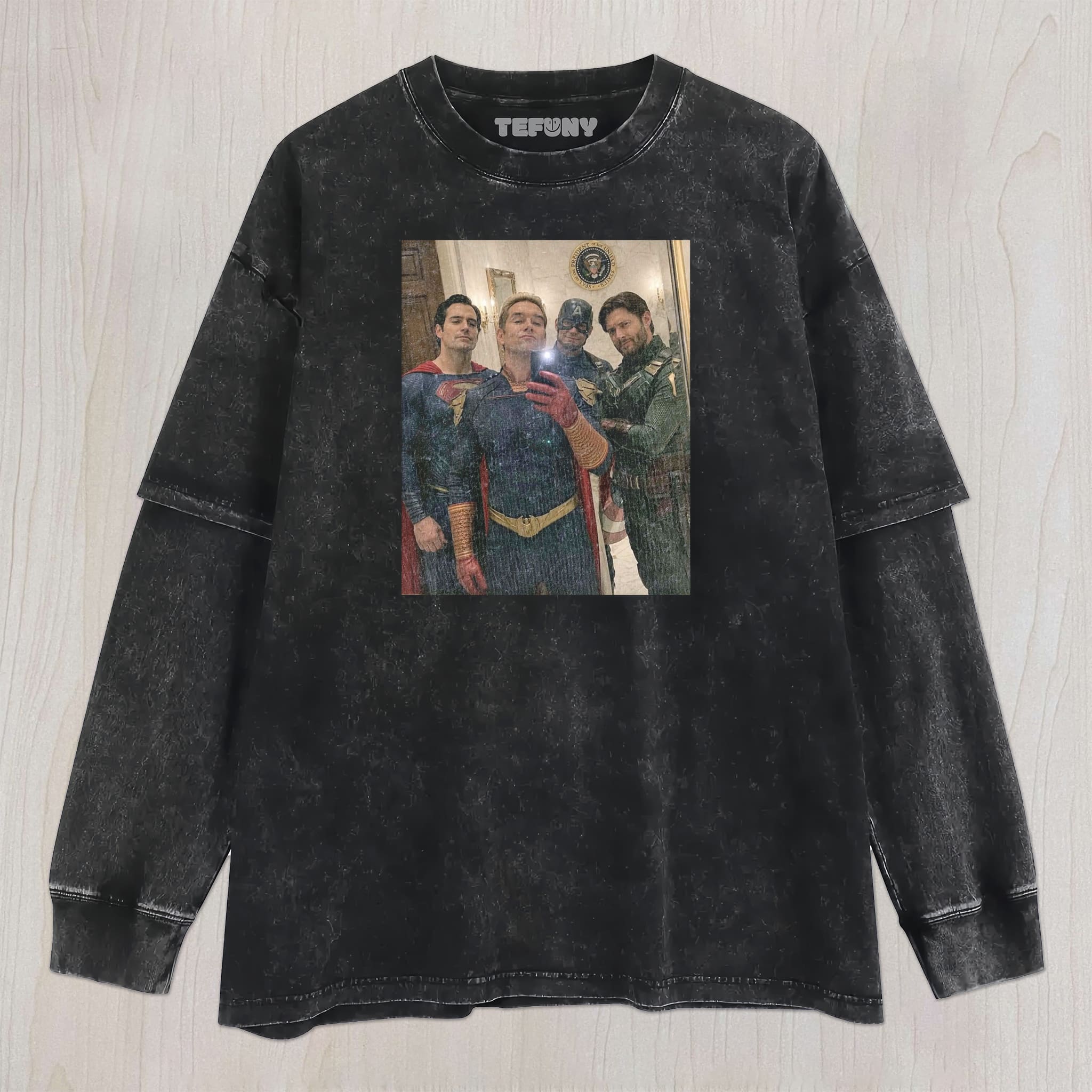 RETRO BAR HERO GROUP PORTRAIT UNISEX TEE, TANK TOP, LAYERED LS, SWEATSHIRT & HOODIE