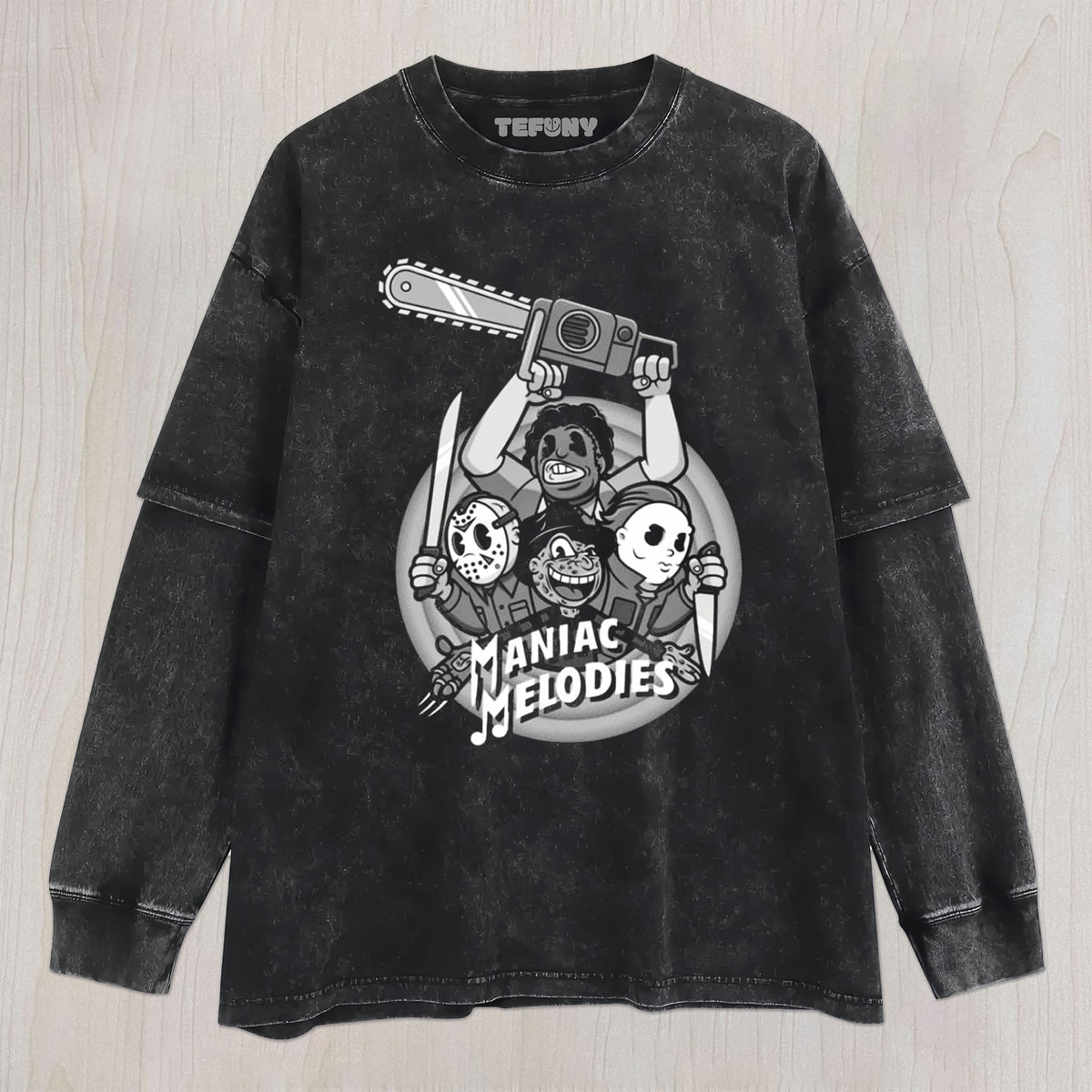 RETRO CARTOON HORROR UNISEX TEE, TANK TOP, LAYERED LS, SWEATSHIRT & HOODIE