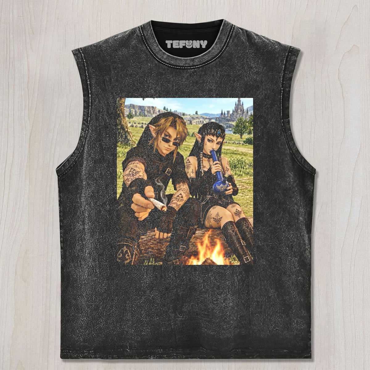 RETRO CARTOON SMOKING V6 UNISEX TEE, TANK TOP, LAYERED LS, SWEATSHIRT & HOODIE