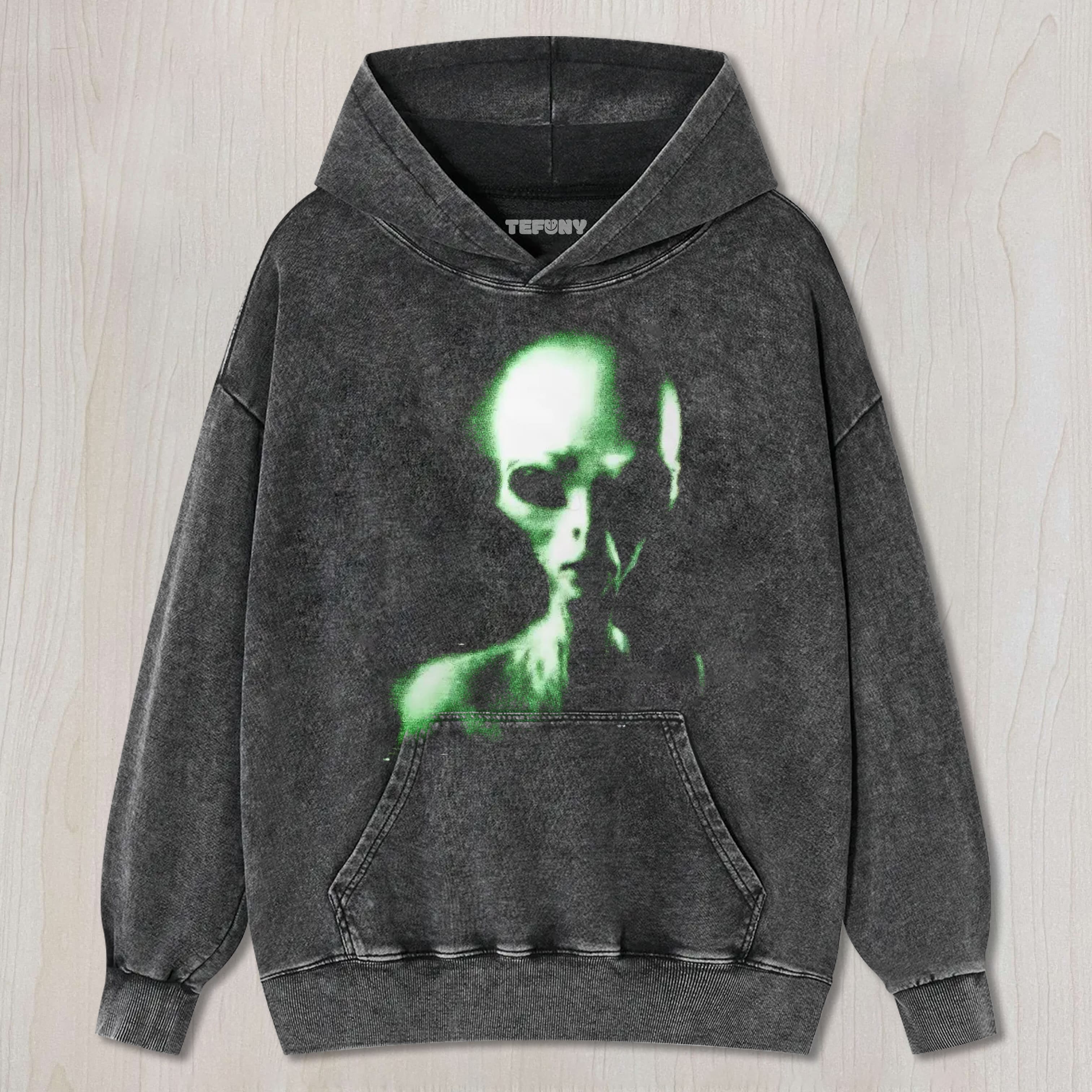 RETRO GREEN ALIEN GLITCH PRINT CASUAL SLEEVELESS UNISEX TEE, TANK TOP, LAYERED LS, SWEATSHIRT & HOODIE