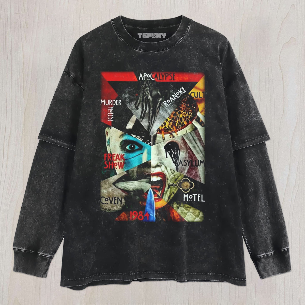 RETRO MULTIFIGURE GOTHIC SPOOKY UNISEX TEE, TANK TOP, LAYERED LS, SWEATSHIRT & HOODIE