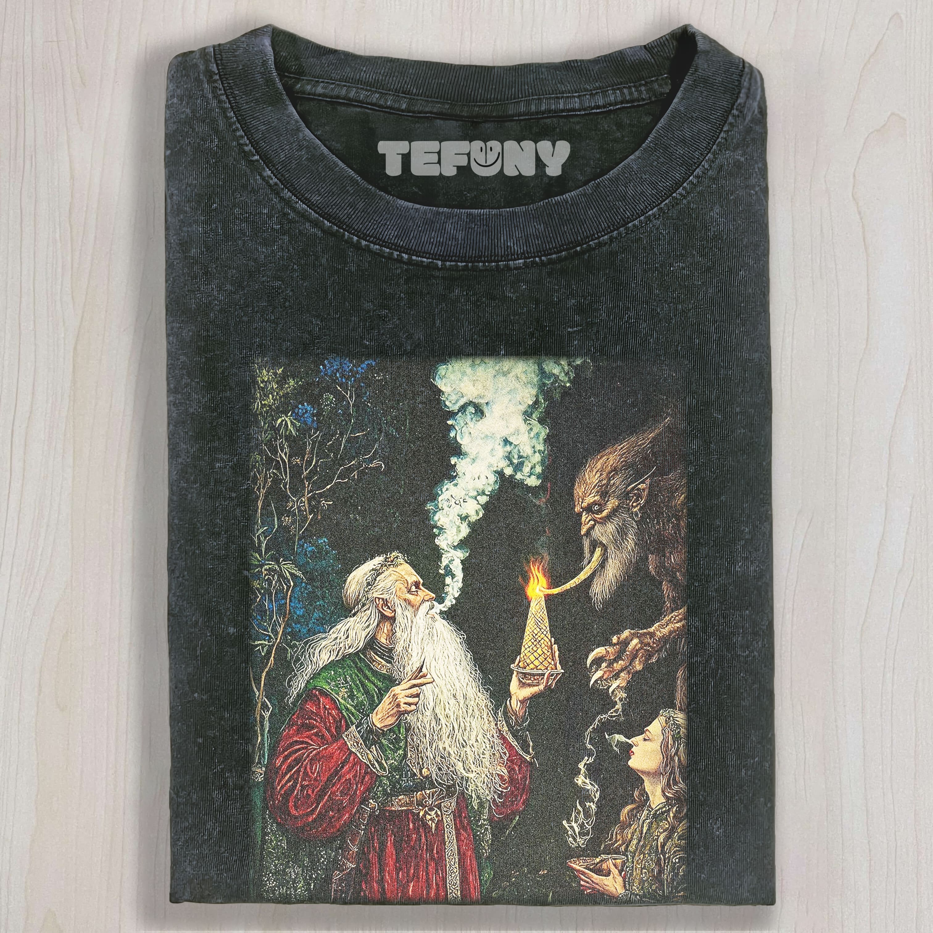 RETRO FANTASY WIZARD SMOKING CEREMONY TEE & SWEAT & HOOD