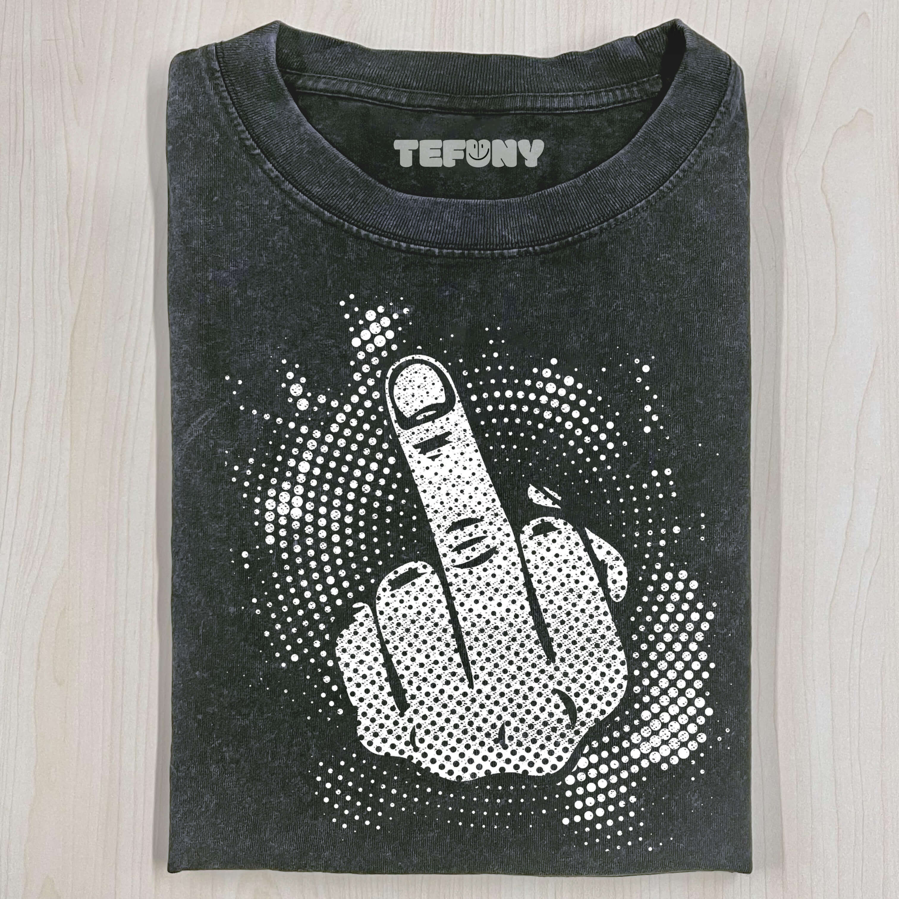 RETRO MITTELFINGER-LUSTIGES T-SHIRT