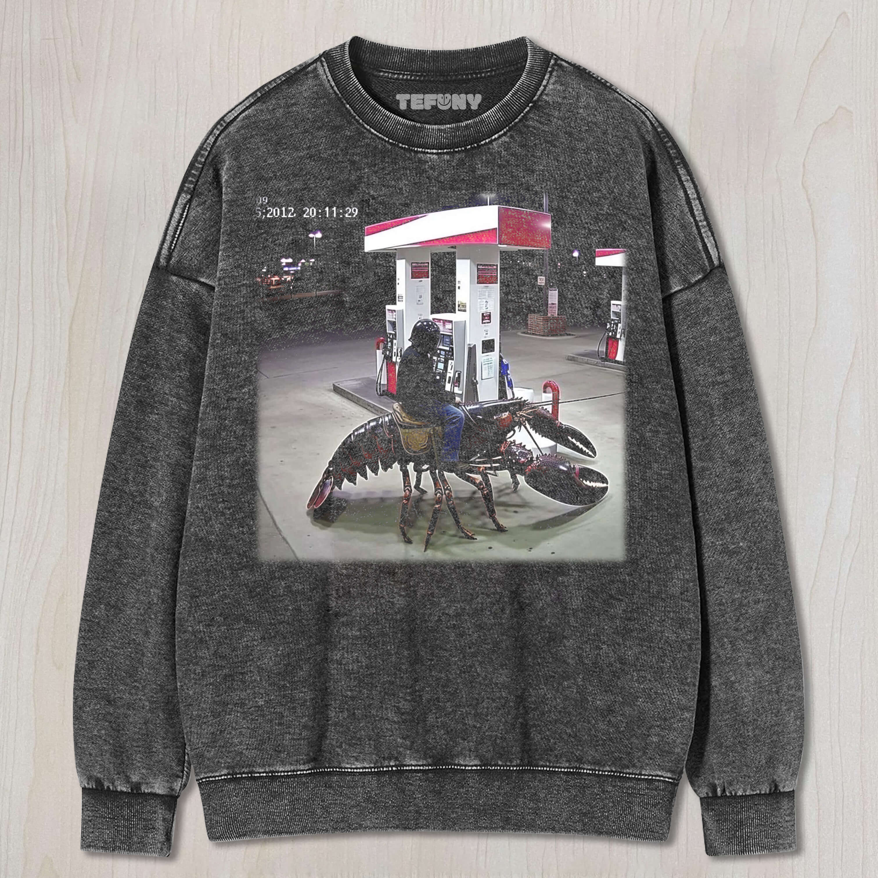 RIDING A GIANT SHRIMP T-SHIRT