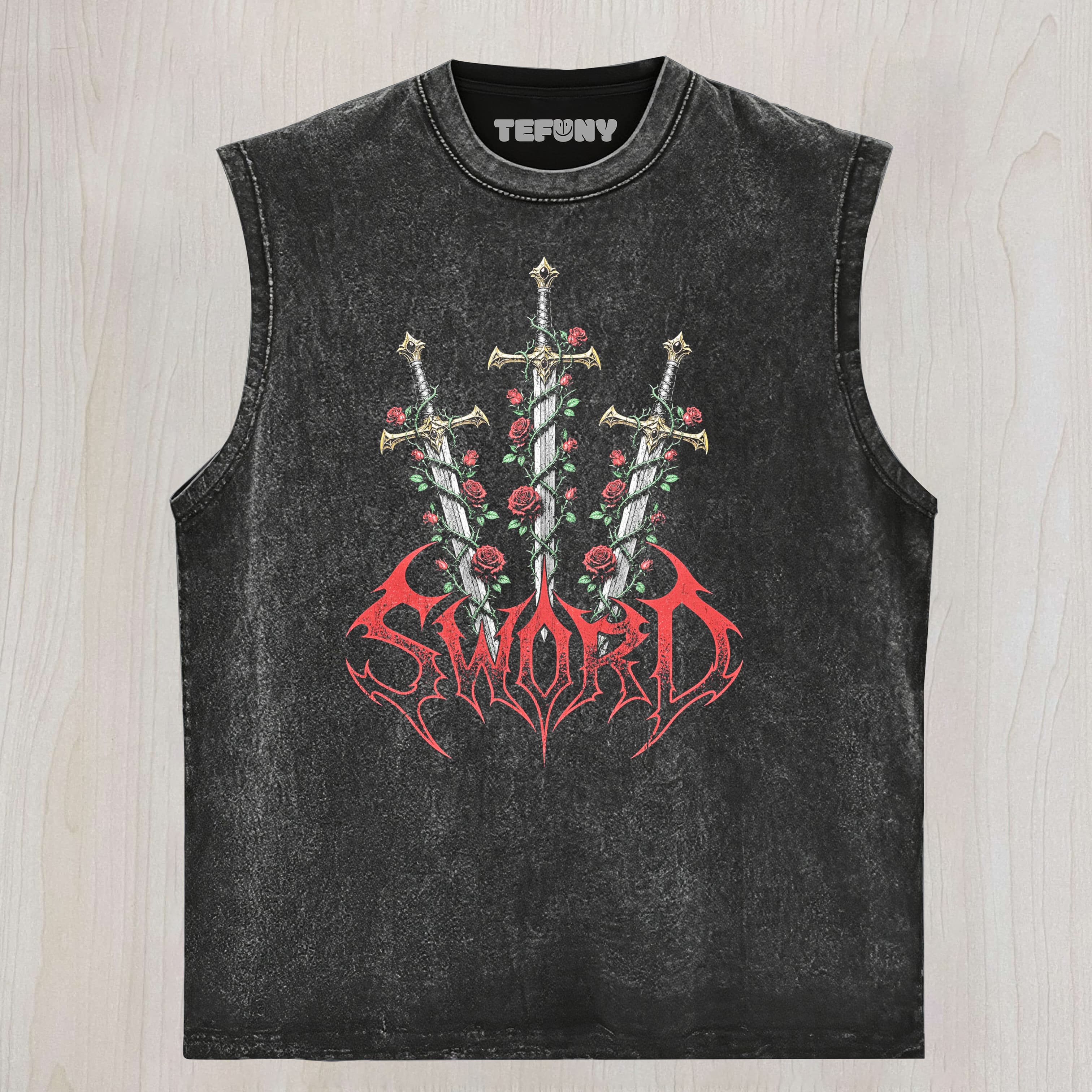 ROSE SWORD UNISEX TEE, TANK TOP, LAYERED LS, SWEATSHIRT & HOODIE