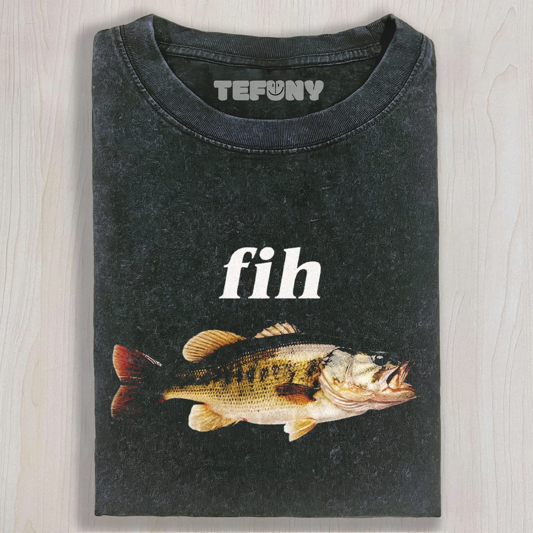 REALISTIC BASS FISH SIMPLE LETTER UNISEX TEE, TANK TOP, LAYERED LS, SWEATSHIRT & HOODIE