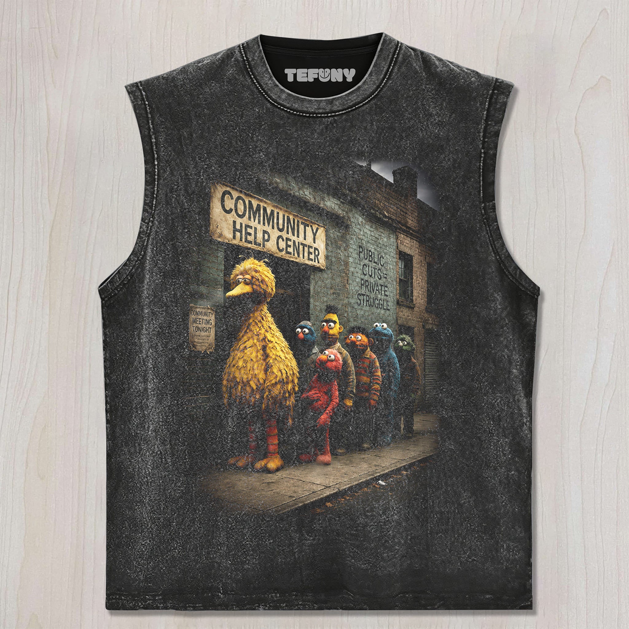 SESAME STREET COMMUNITY HELP CENTER UNISEX TEE, TANK TOP, LAYERED LS, SWEATSHIRT & HOODIE