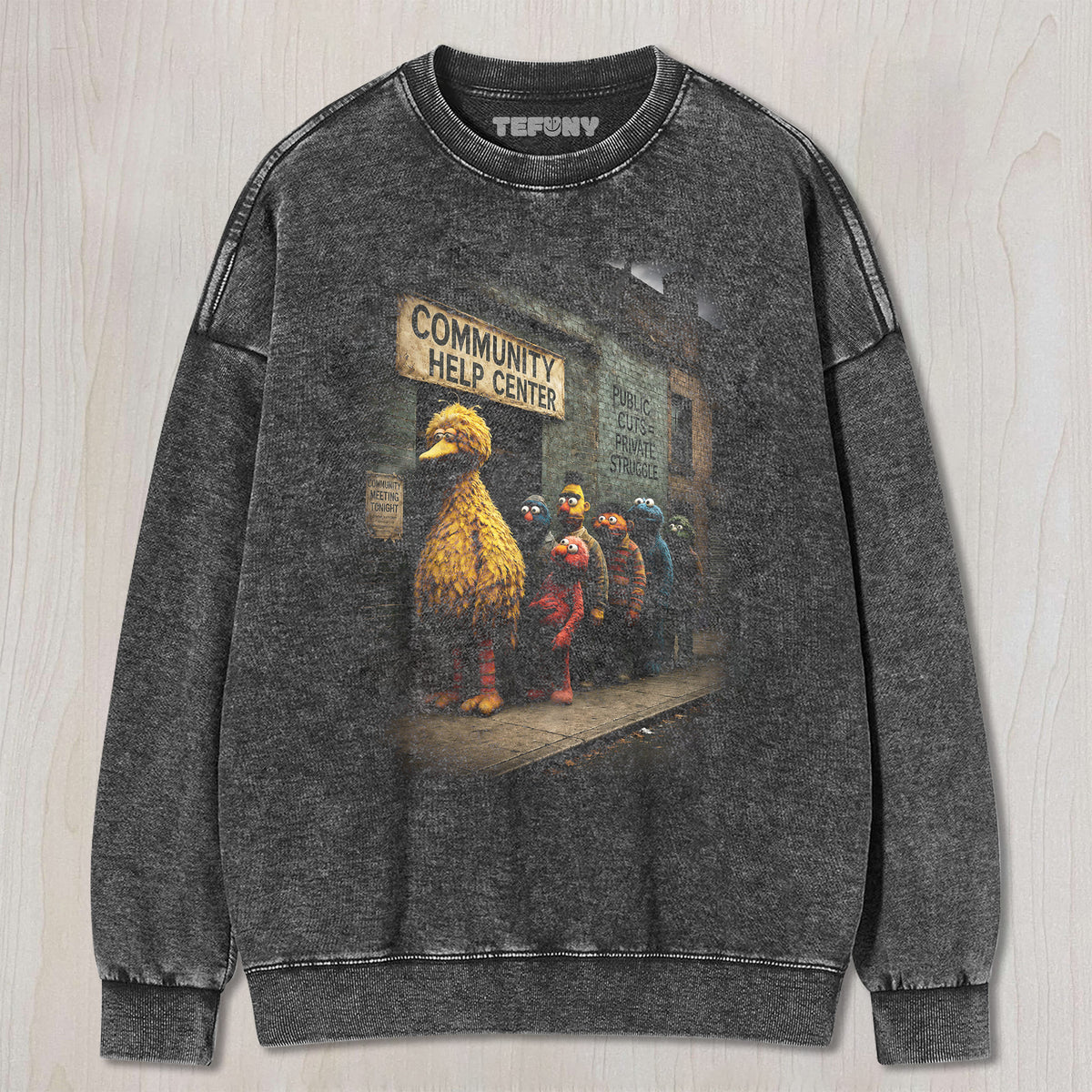 SESAME STREET COMMUNITY HELP CENTER UNISEX TEE, TANK TOP, LAYERED LS, SWEATSHIRT & HOODIE