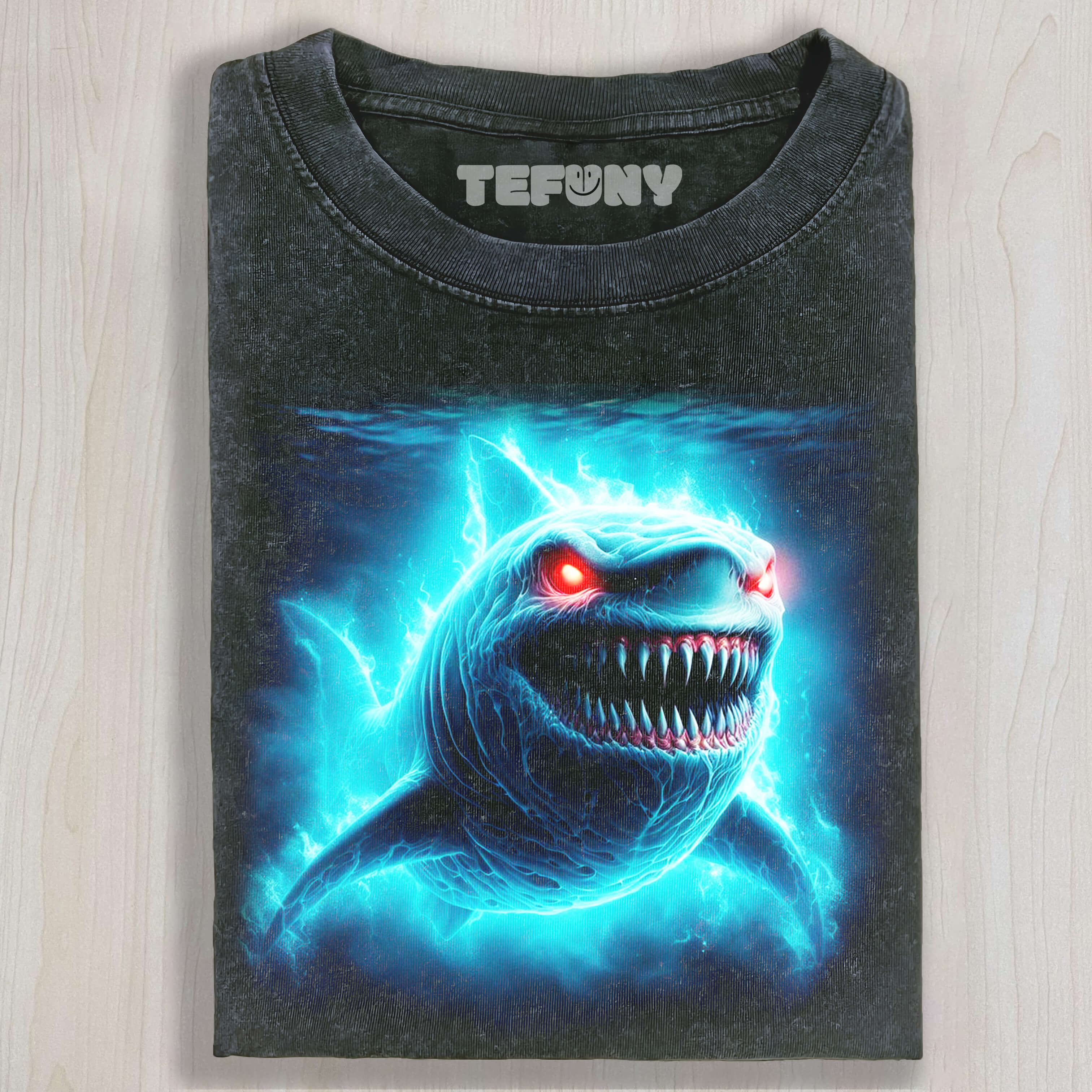 SHARK WITH RED EYES T-SHIRT