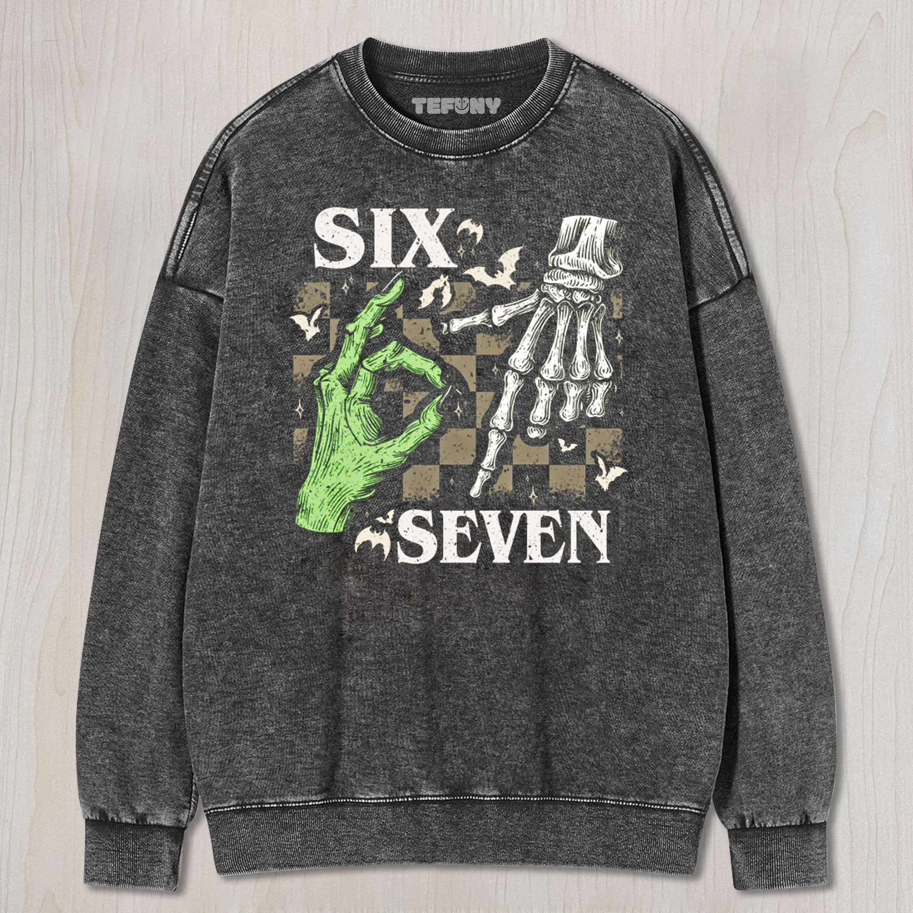 SIX SEVEN 6 7 WITCH SKELETON HANDS T-SHIRT