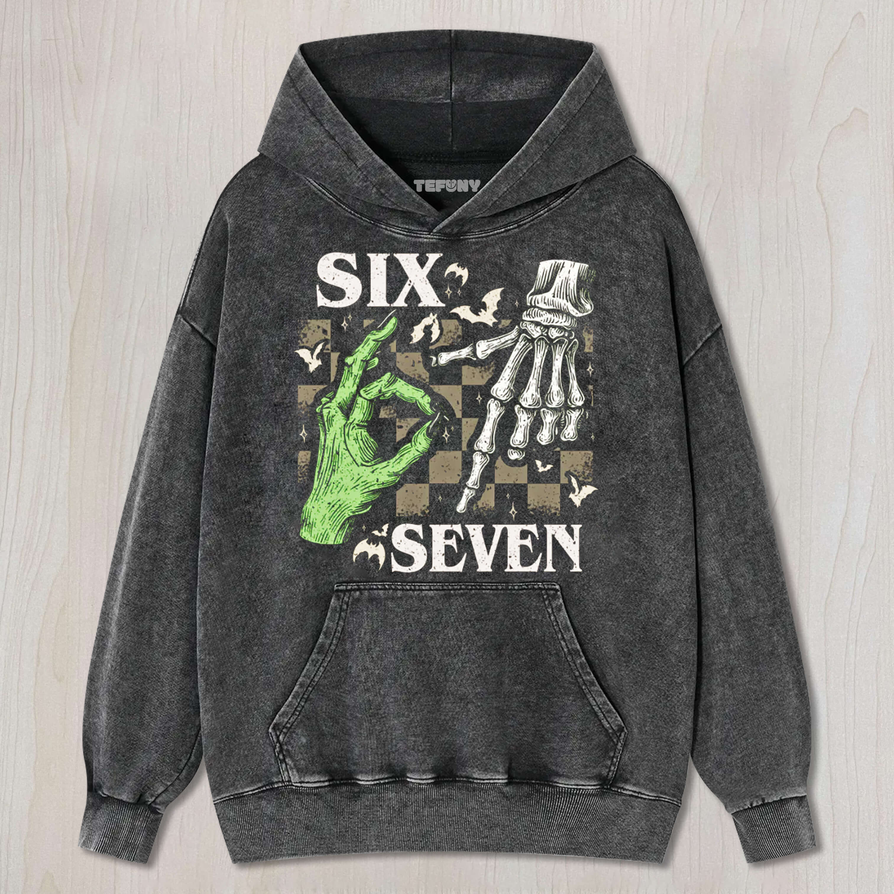SIX SEVEN 6 7 WITCH SKELETON HANDS T-SHIRT