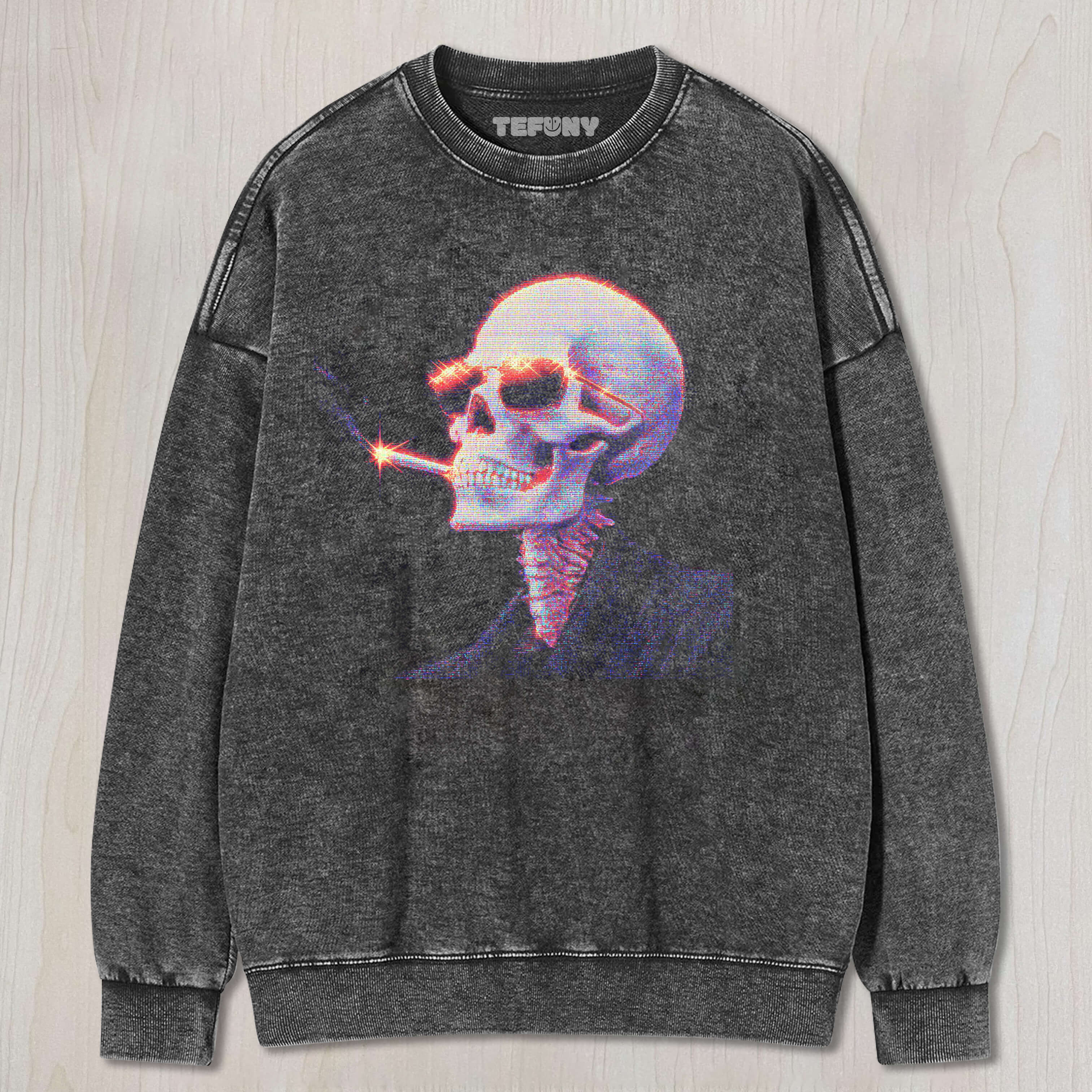 SKELETON SMOKING TEE & SWEAT & HOOD