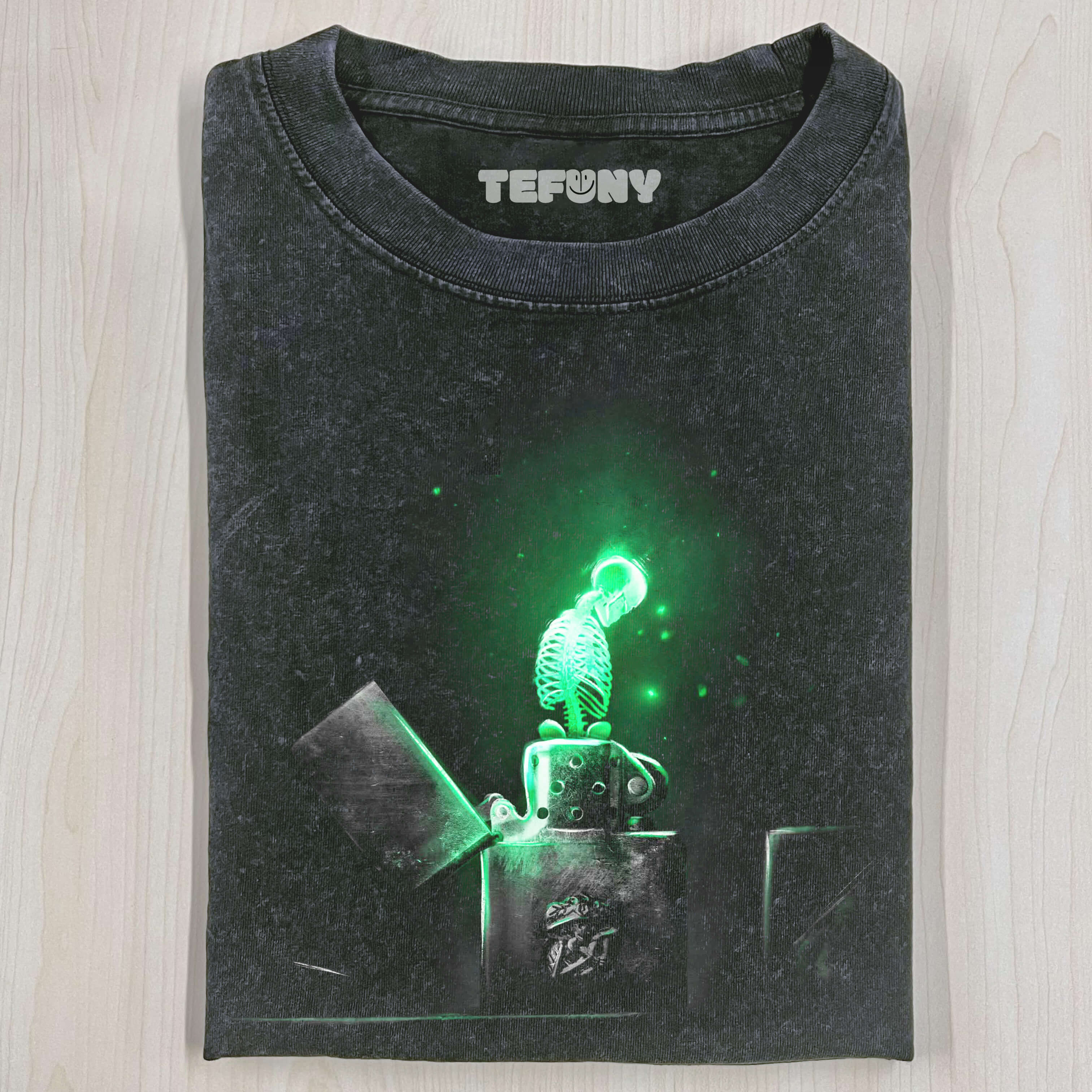 SKULL ON LIGHTER T-SHIRT