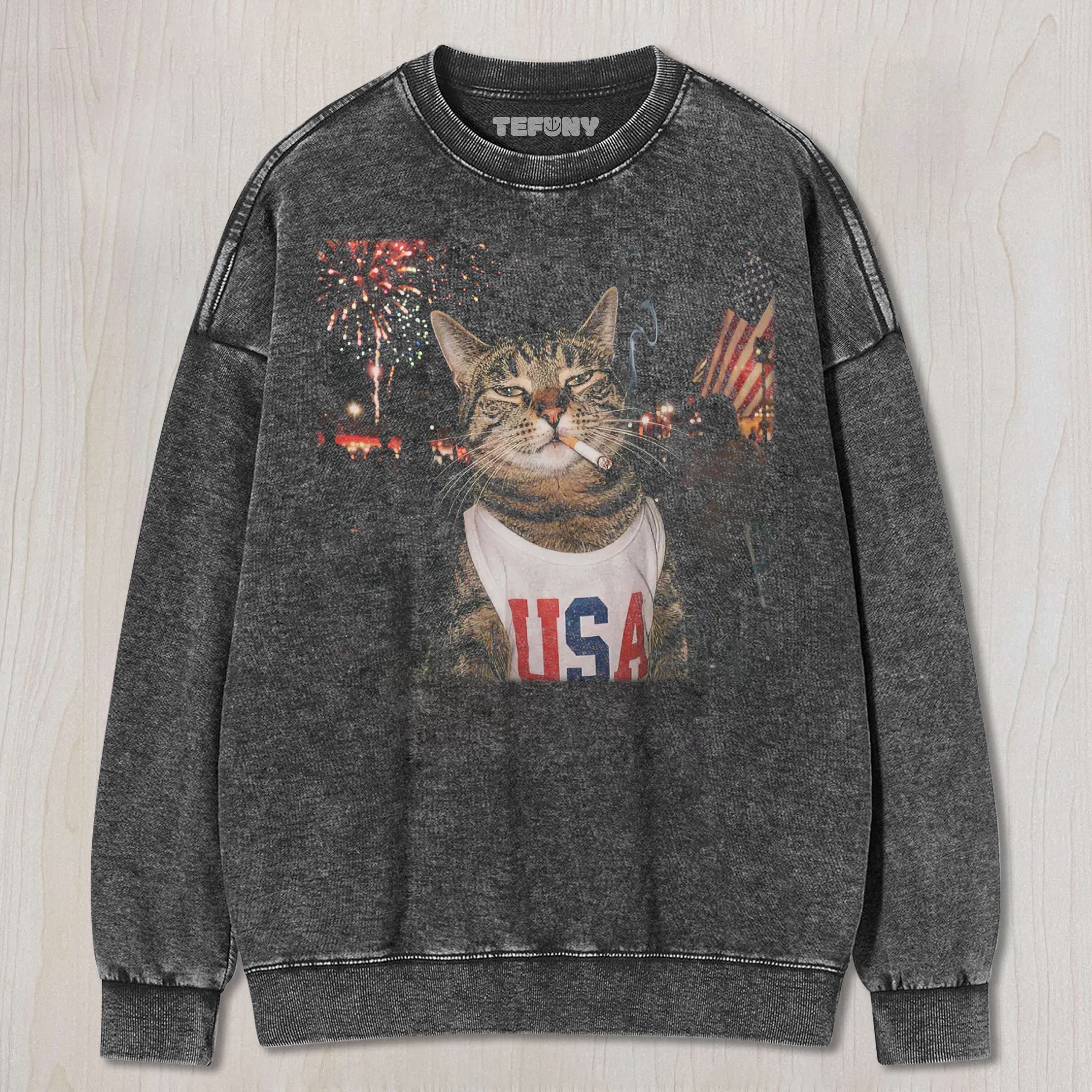 SMOKING CAT N UNISEX TEE, TANK TOP, LAYERED LS, SWEATSHIRT & HOODIE
