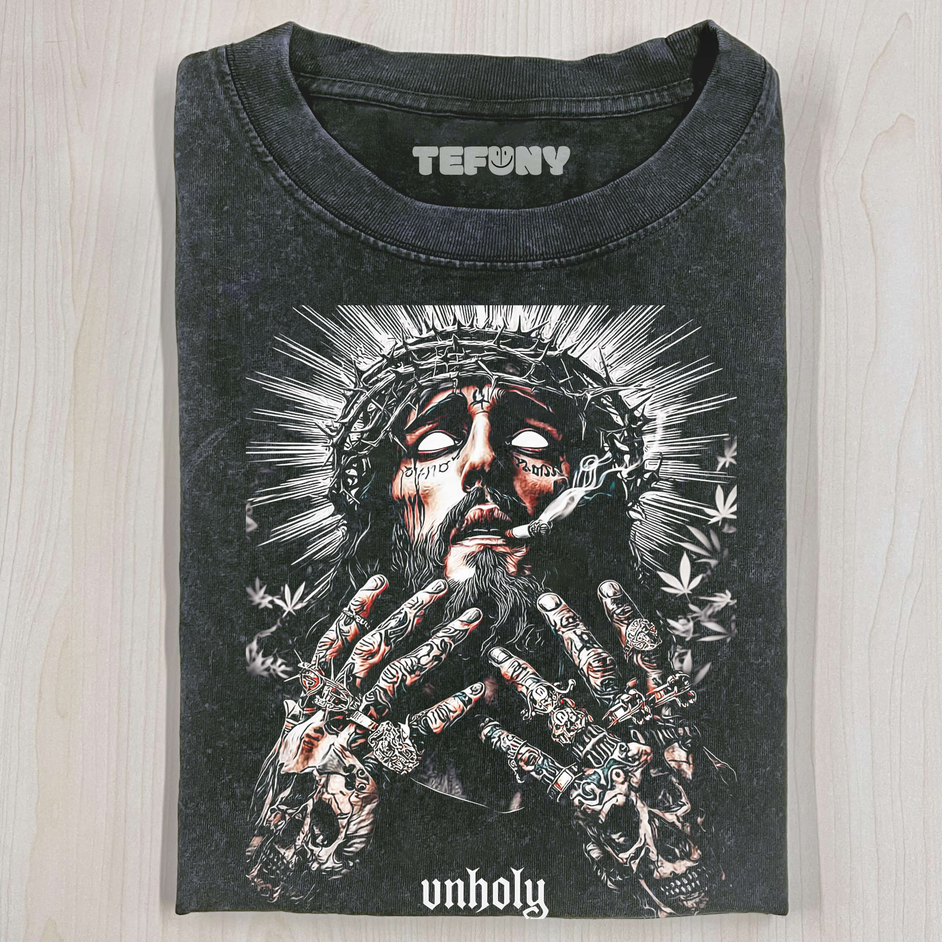 SMOKING TATTOO GOD T-SHIRT V1