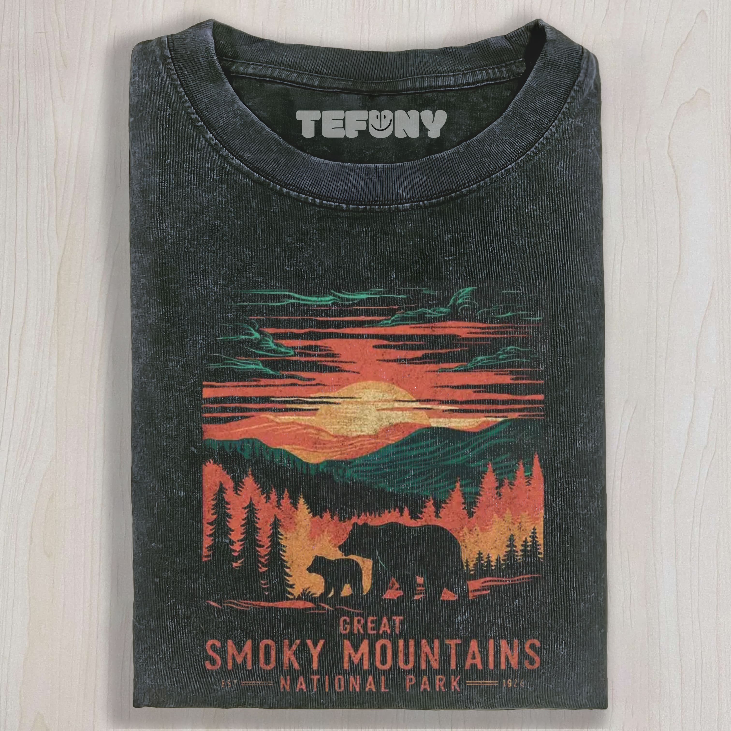 SMOKY MOUNTAINS NATIONAL PARK WASHED TEE & SWEAT & HOOD