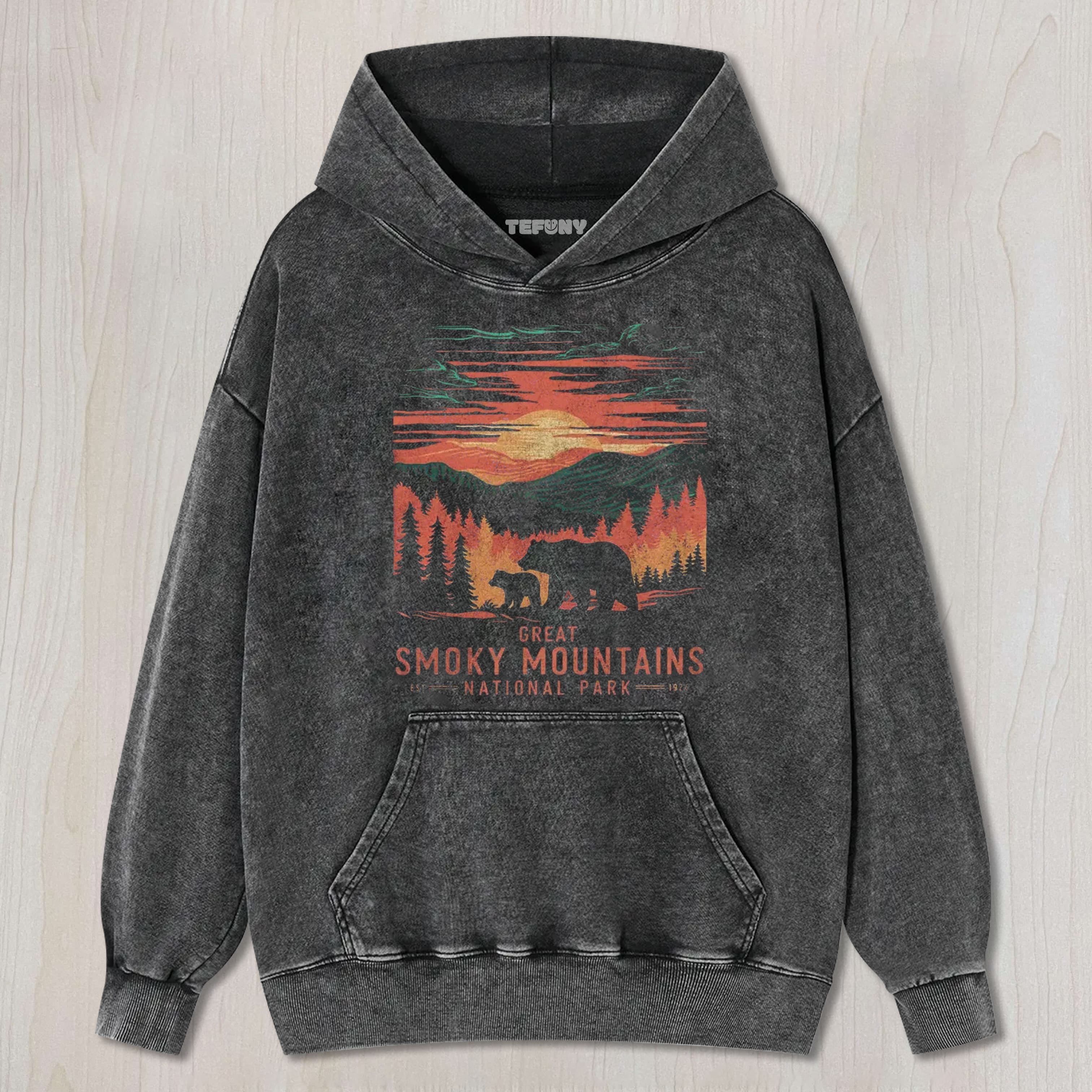 SMOKY MOUNTAINS NATIONAL PARK WASHED TEE & SWEAT & HOOD