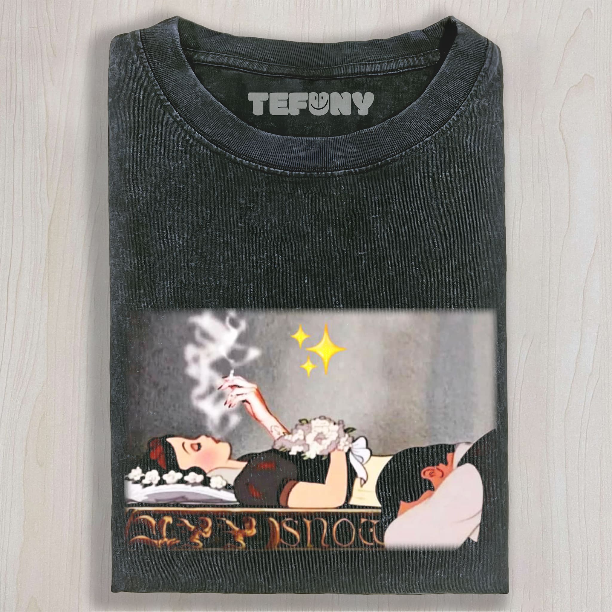 SNOW WHITE IS LYING DOWN SMOKING UNISEX TEE, TANK TOP, LAYERED LS, SWEATSHIRT & HOODIE