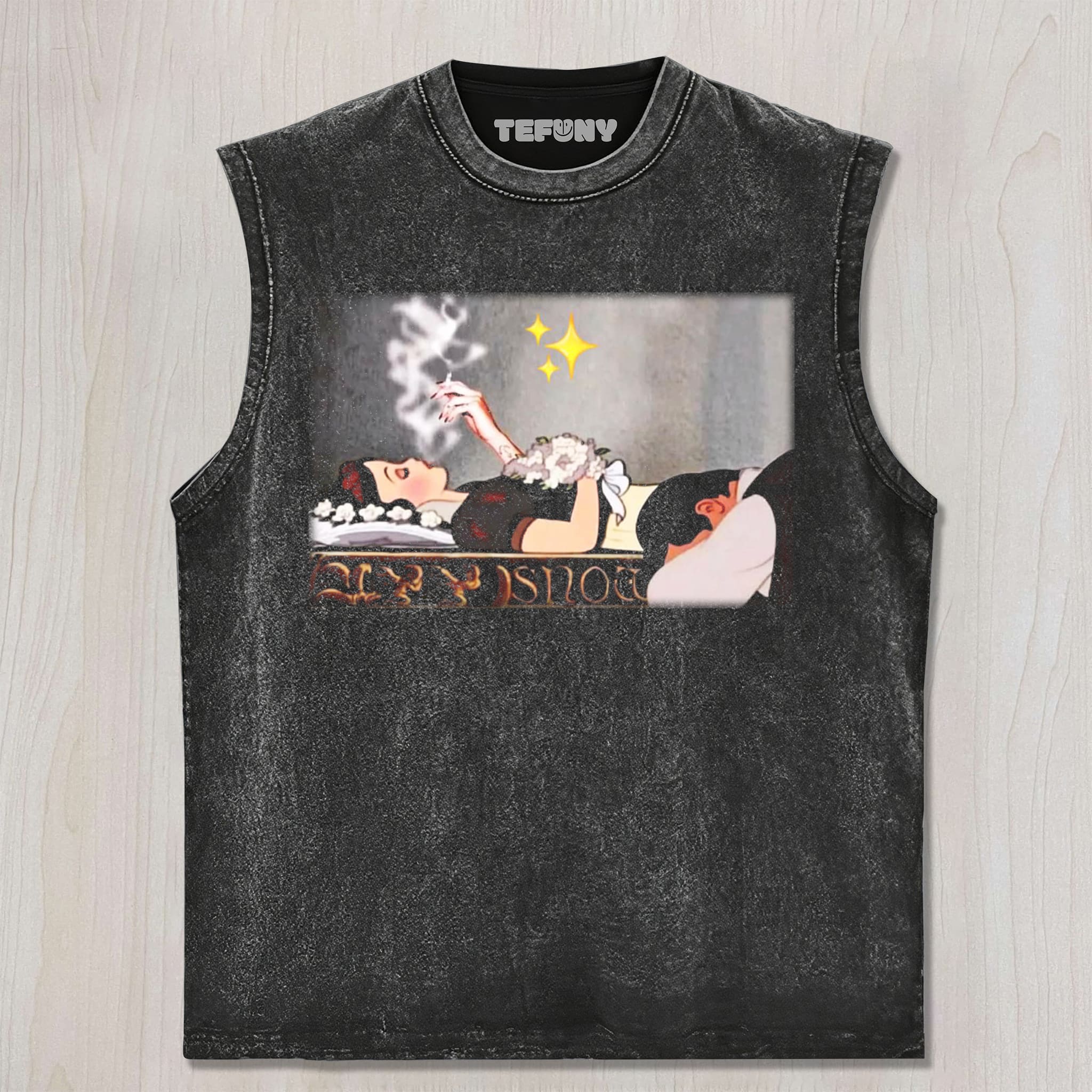 SNOW WHITE IS LYING DOWN SMOKING UNISEX TEE, TANK TOP, LAYERED LS, SWEATSHIRT & HOODIE